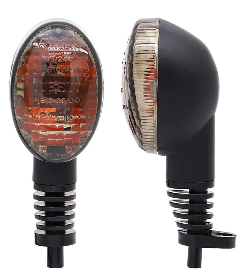 Motoparty Motorcycle Turn Signals For Kawasaki Ex250R Ninja 250R Klx250S Klx250Sf Vn650 Vulcan S Front/Rear Turn Signal Indicator Light Blinker Lamp Motorcycle, (Smoke Shell)