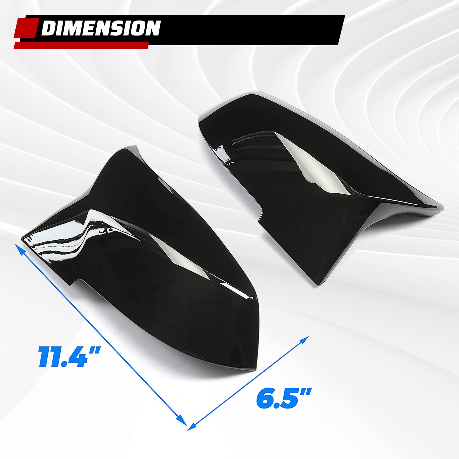 Ecotric Door Mirror Caps Side Mirror Covers Compatible With Bmw F20 F21 F23 F30 F31 F32 F33 F34 F36 F87 X1 E84 Glossy Black Rearview Replacement For 51167292745 51167292746 51162222543 51162222544