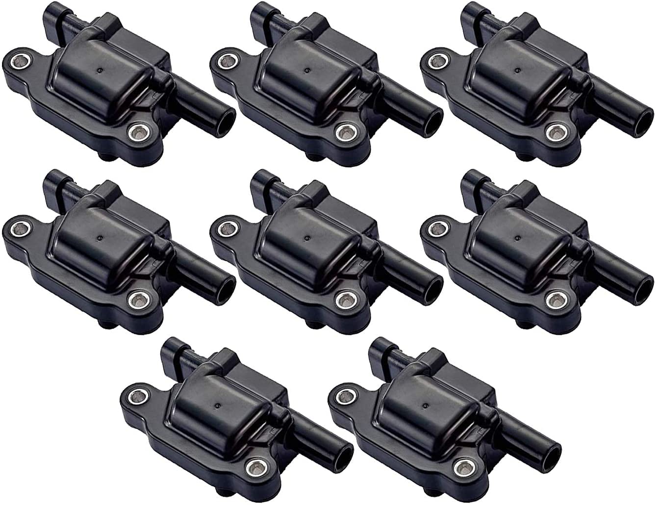 ENA Set of 8 Square Ignition Coil Pack Compatible with Chevrolet GMC Cadillac Camaro Corvette Express Impala CTS Rainier Avalanc