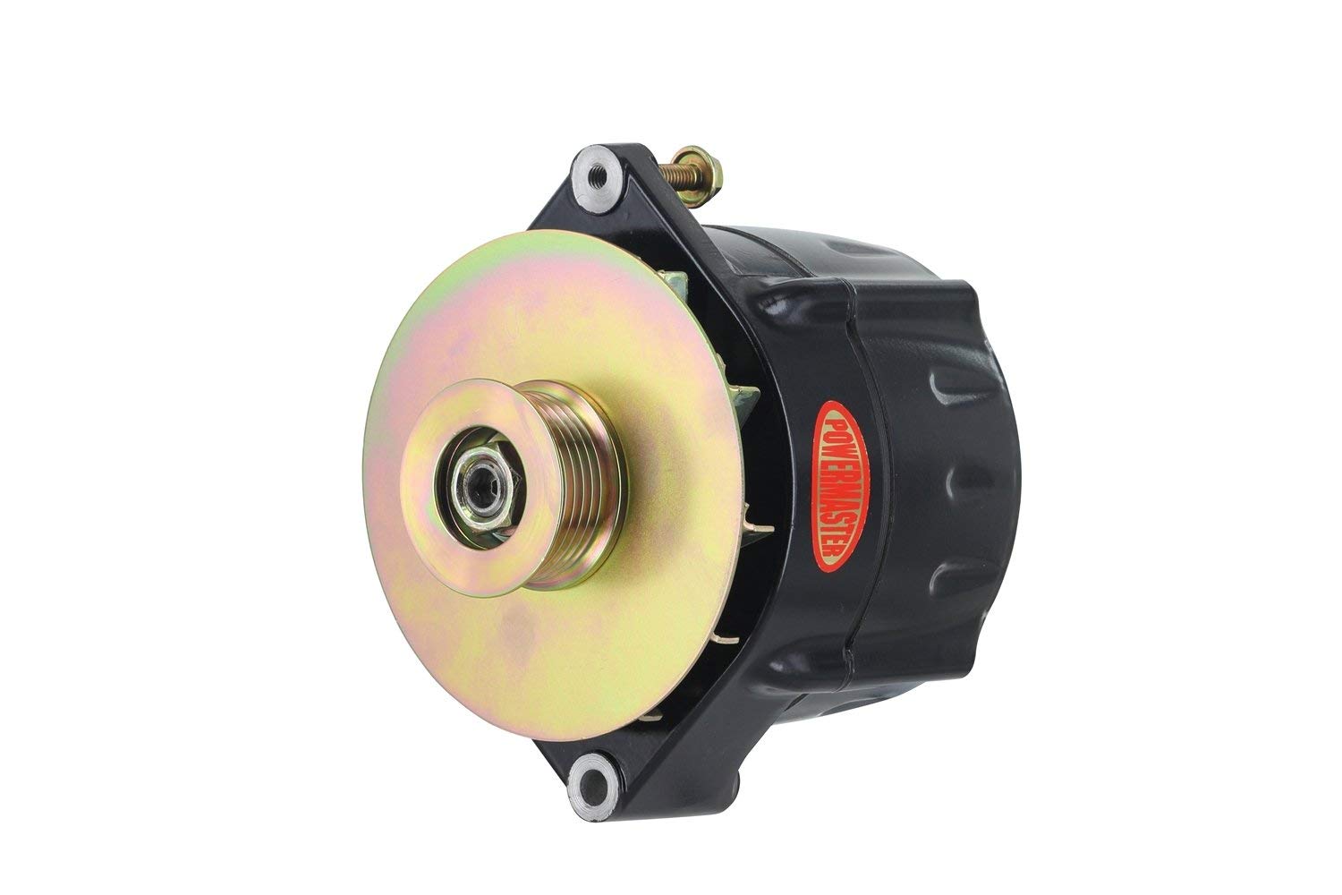 Powermaster 57296 Black Alternator (12SI 150A Smooth Look 6 Groove Pulley & Baffle 1 or 3 Wire)