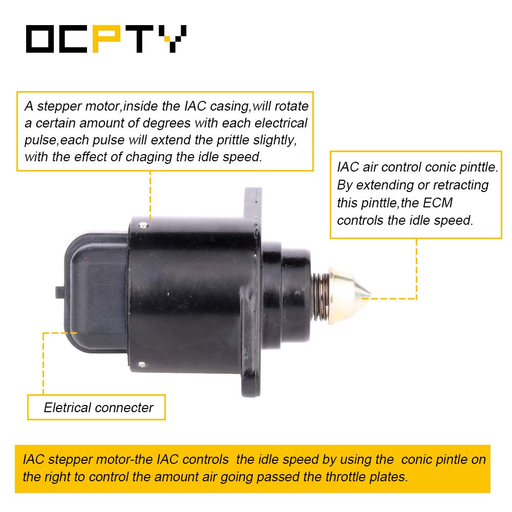 OCPTY Idle Air Control Valve Fit for 1991-1992 for Saturn SC | 1993-2002 for Saturn SC1/SC2 | 1991-2002 for Saturn SL/SL1/SL2 | 1993-1999 for Saturn SW1 | 1993-2001 for Saturn SW2 2H1300 21007019