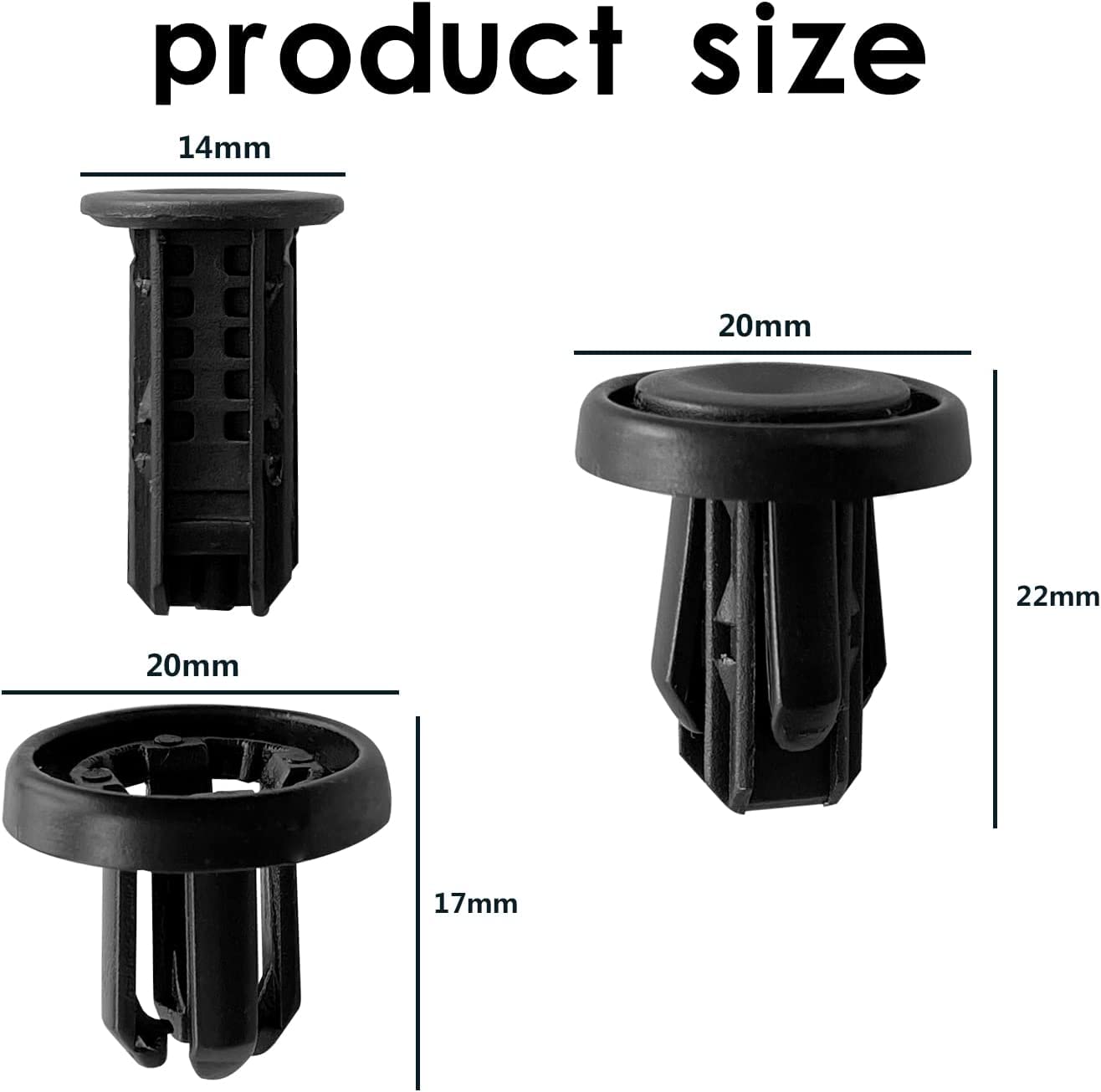 30pcs Fastener Rivet, Rear Front Bumper Cover Fender Grille Under Cover Push-Type Retainer Clip Compatible with Honda Acura Civi