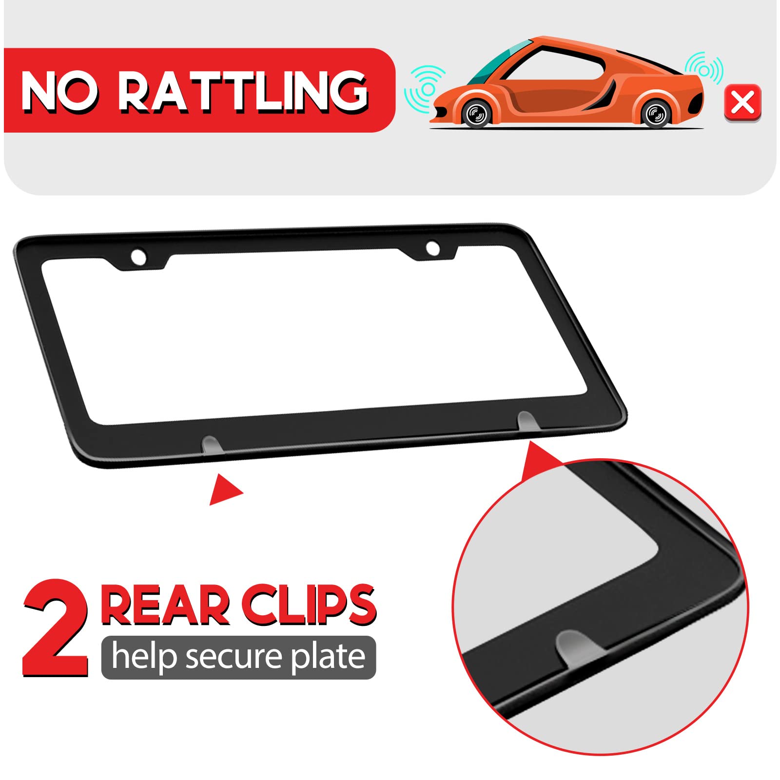 Akkya License Plate Frames For Women Men Car Plate Holder Cover Cute Funny Cartoon Child Metal Tag Frame Stainless Steel Car Acc