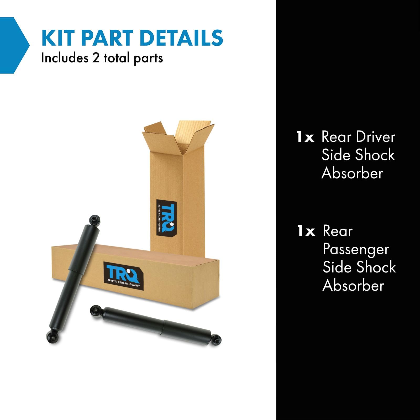 Trq Rear Shock Absorber Set Compatible With 2004-2007 Ford Freestar 1995-2003 Windstar Mercury Monterey
