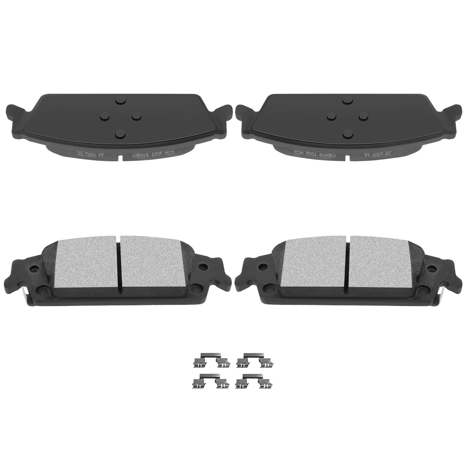Automuto 4Pcs Rear Ceramic Disc Brake Pads Set D1707 For Cadillac Escalade Escalade Esv For Chevrolet Cheyenne Silverado 1500 Su