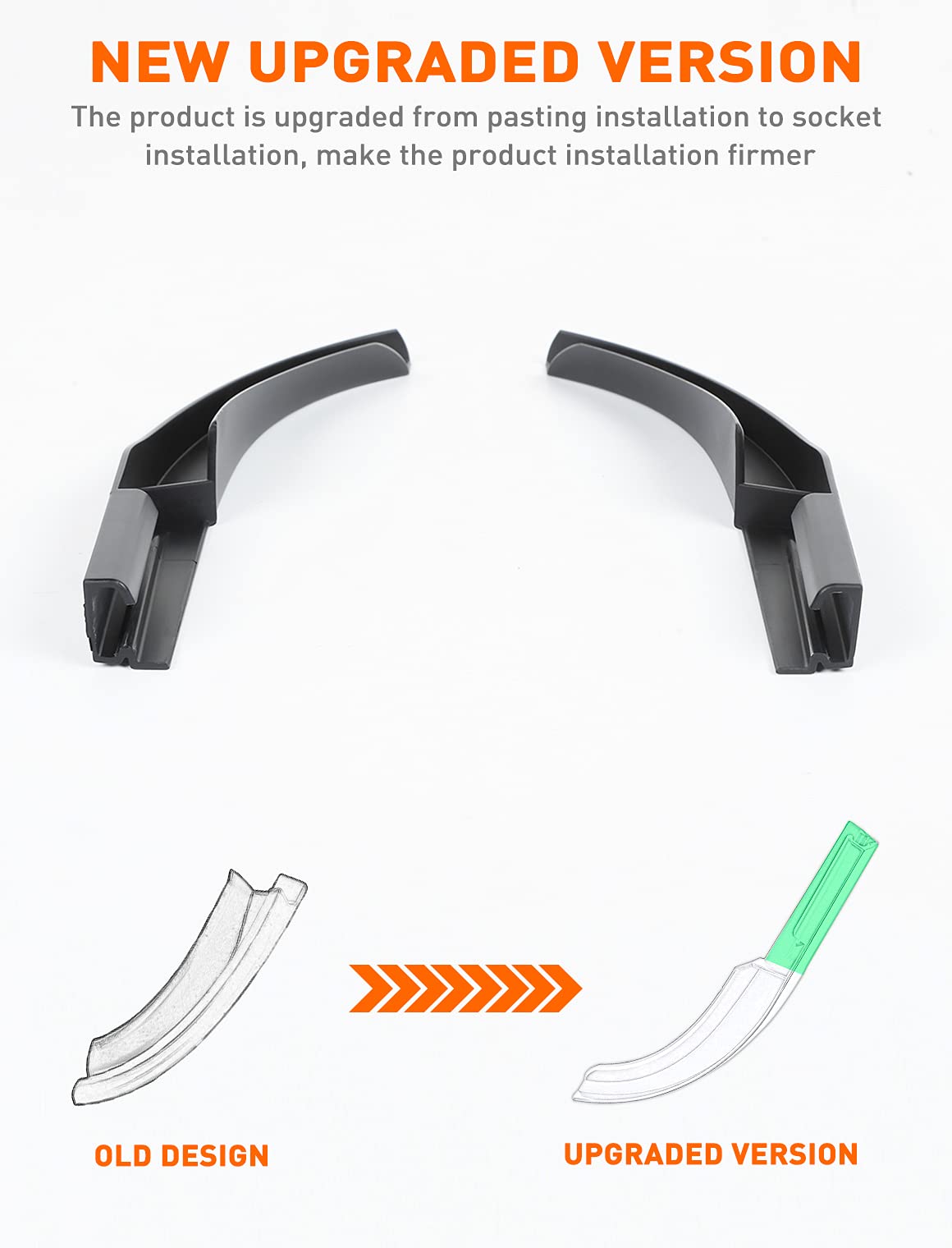 Savadicar Upgraded Version Rain Gutter Extensions, Roof Hardtop ABS Rain Groove Diverter, Rainwater Deflector Compatible with 20