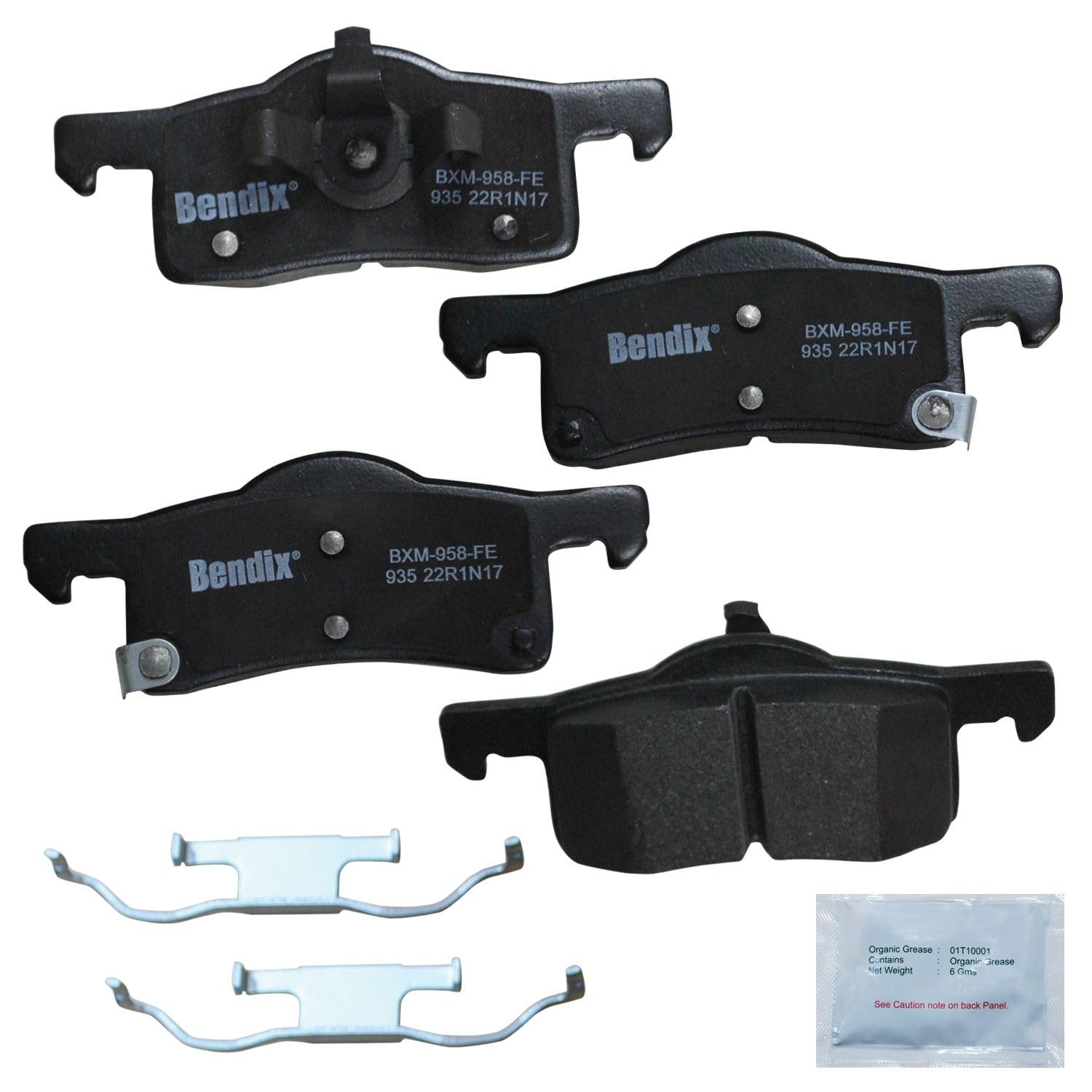 Bendix Priority1 Cfm935 Semi-Metallic Rear Brake Pads For Ford Expedition 2006-2003, Lincoln Navigator 2006-2003
