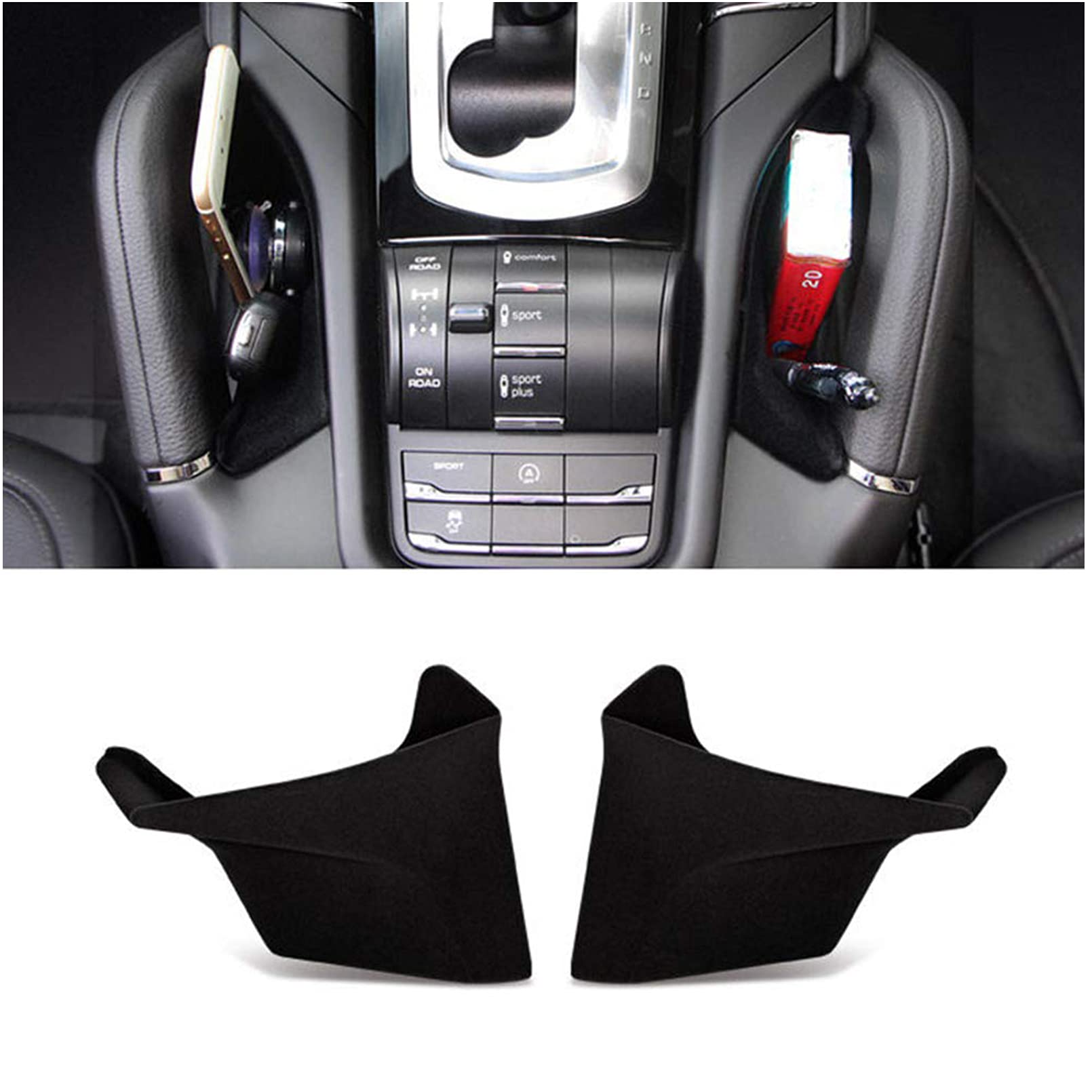 Itrims For Porsche Cayenne 2011-2018 Car Accessories Interior Car Center Console Seat Side Storage Box Holder Organizer 2Pcs (Bl