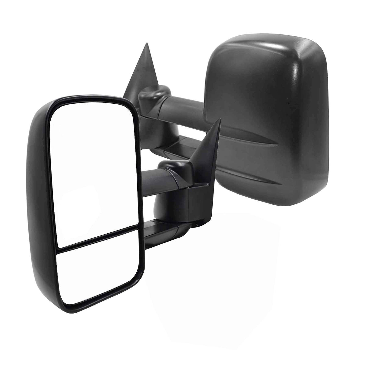 Aerdm New Pair Towing Mirrors Manual Operated Textured Black Telescoping Trailer Side Mirrors Fit Chevygmccadillac Silverado Sie