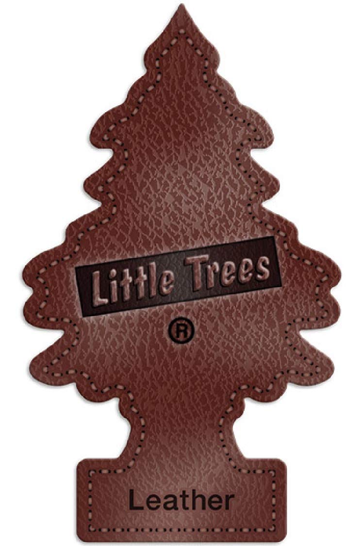 Little Trees Car Air Freshener | Hanging Paper Tree For Home Or Car | Leather | 3 Pack