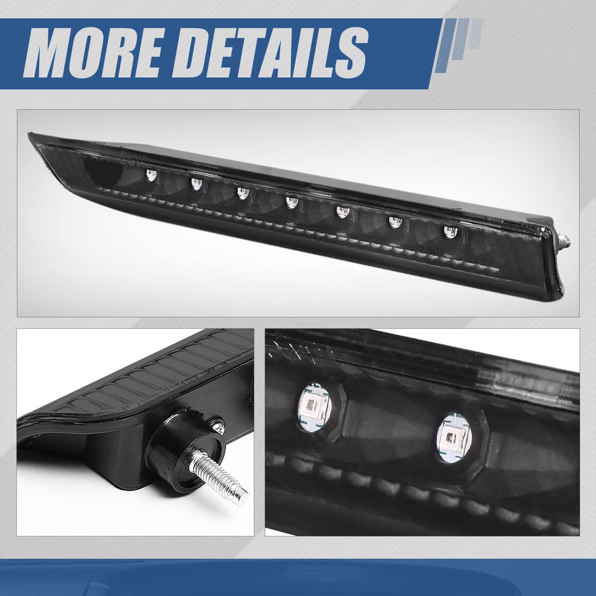 Auto Dynasty Red Housing Full Led Third 3Rd Rear High Mount Brake Light Stop Lamp Compatible With Rogue 14-19