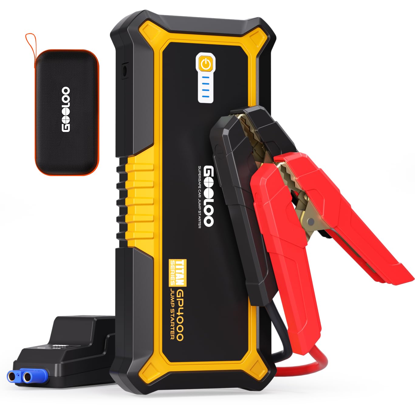 Gooloo Gp4000 Jump Starter 4000A Peak Car Starter (All Gas Up To 10.0L Diesel Engine) Supersafe 12V Lithium Jump Box Auto Battery Booster Pack Portable Power Bank With Usb Quick Charge And Type C Port -Like New