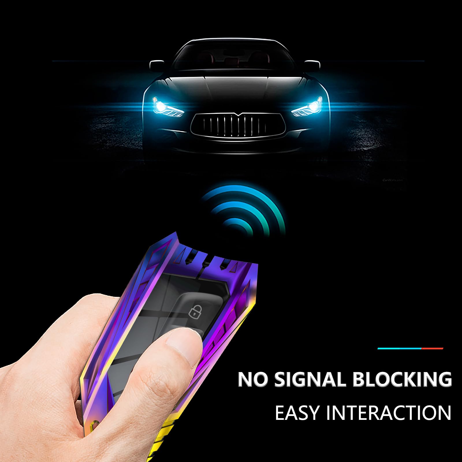 Ocezbiis For Volkswagen Key Fob Cover,Keychain,Zinc Alloy Protection Car Key Shell Case Compatible With Vw Smart Remote Keyless