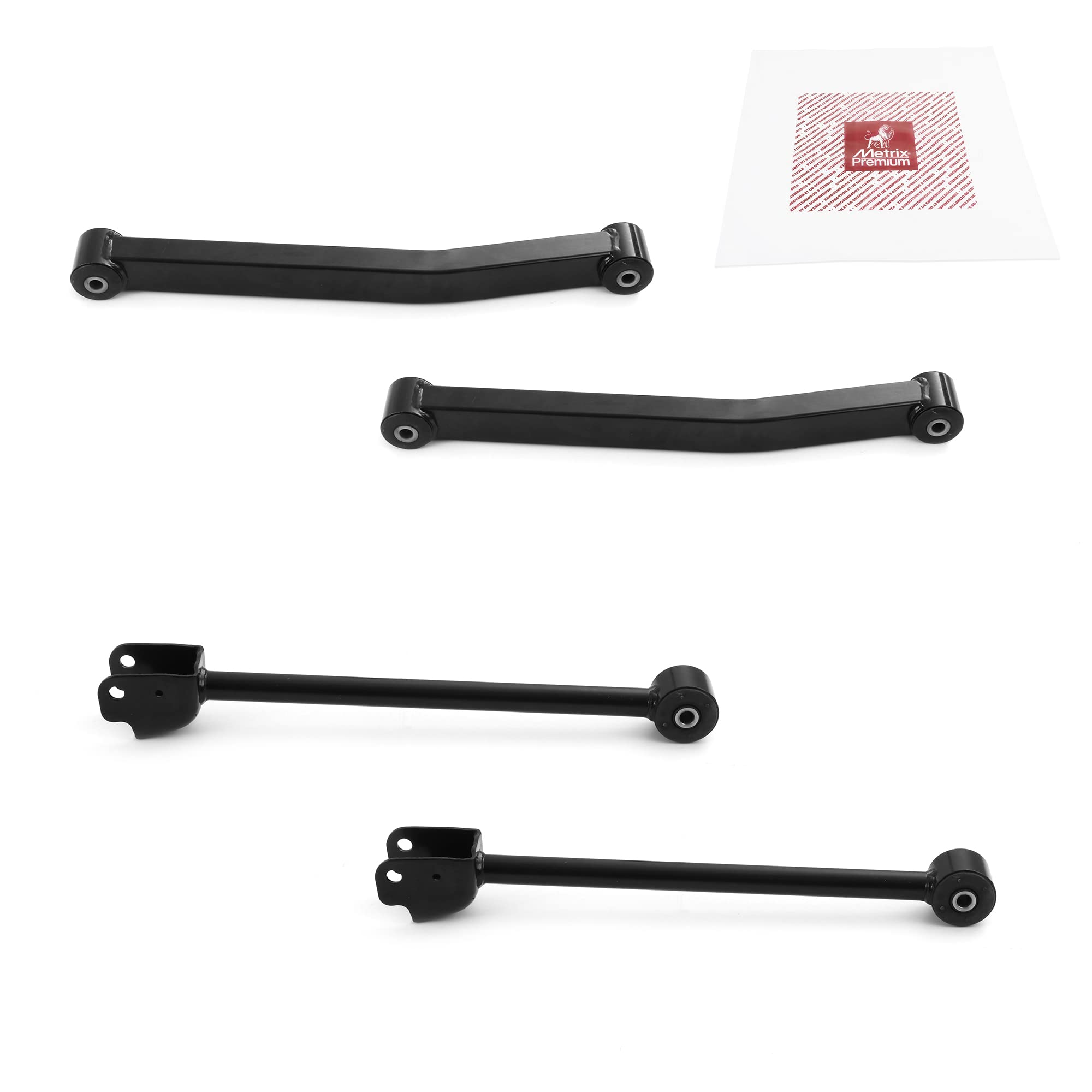 Metrix Premium Chassis Parts - 4 Pc Front Lower & Front Upper Control Arm Kit Fits 2018 Jeep Wrangler Jk, 2007-2017 Jeep Wrangle