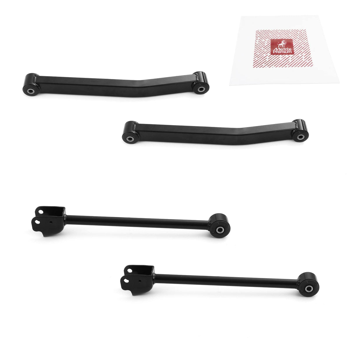 Metrix Premium Chassis Parts - 4 Pc Front Lower & Front Upper Control Arm Kit Fits 2018 Jeep Wrangler Jk, 2007-2017 Jeep Wrangle