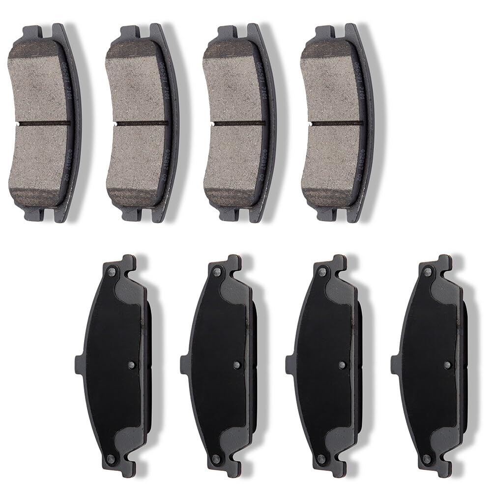 Automuto 8Pcs Front & Rear Ceramic Disc Brake Pads Set D727 D698 For Oldsmobile Alero 1999-2004,For Pontiac Grand Am 1999-2005