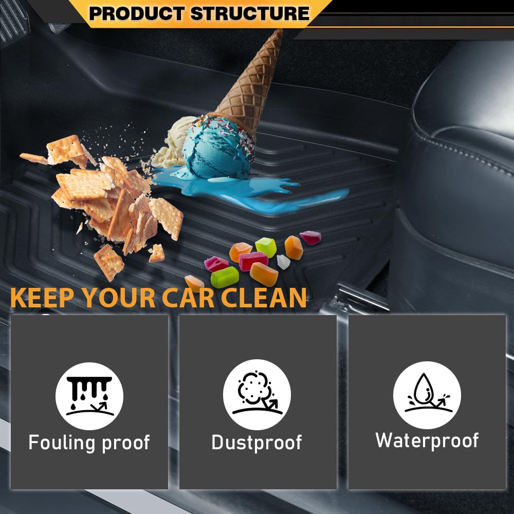 G-PLUS Floor Mats Cargo Liners Compatible with Toyota 4Runner 2013-2024/Fit Lexus GX460 2014-2023 TPE Floor Liner All Weather Fu