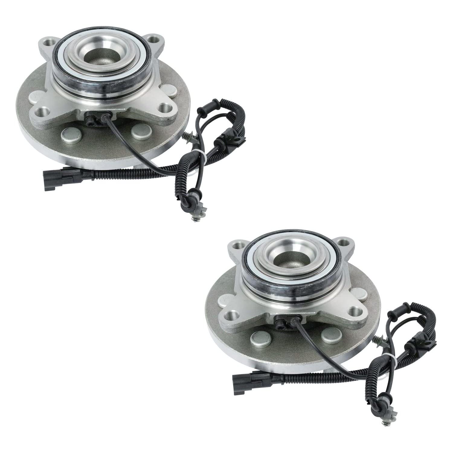 Trq Front Wheel Hub Bearings Assembly Set Compatible With 2015-2017 Ford Expedition Lincoln Navigator