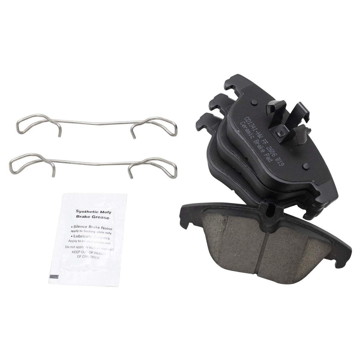 TRQ Rear Brake Pads Ceramic Compatible with 2012-2015 Mercedes-Benz C250 2008-2014 C300 2008-2015 C350 2010-2014 E350 2015-2017 