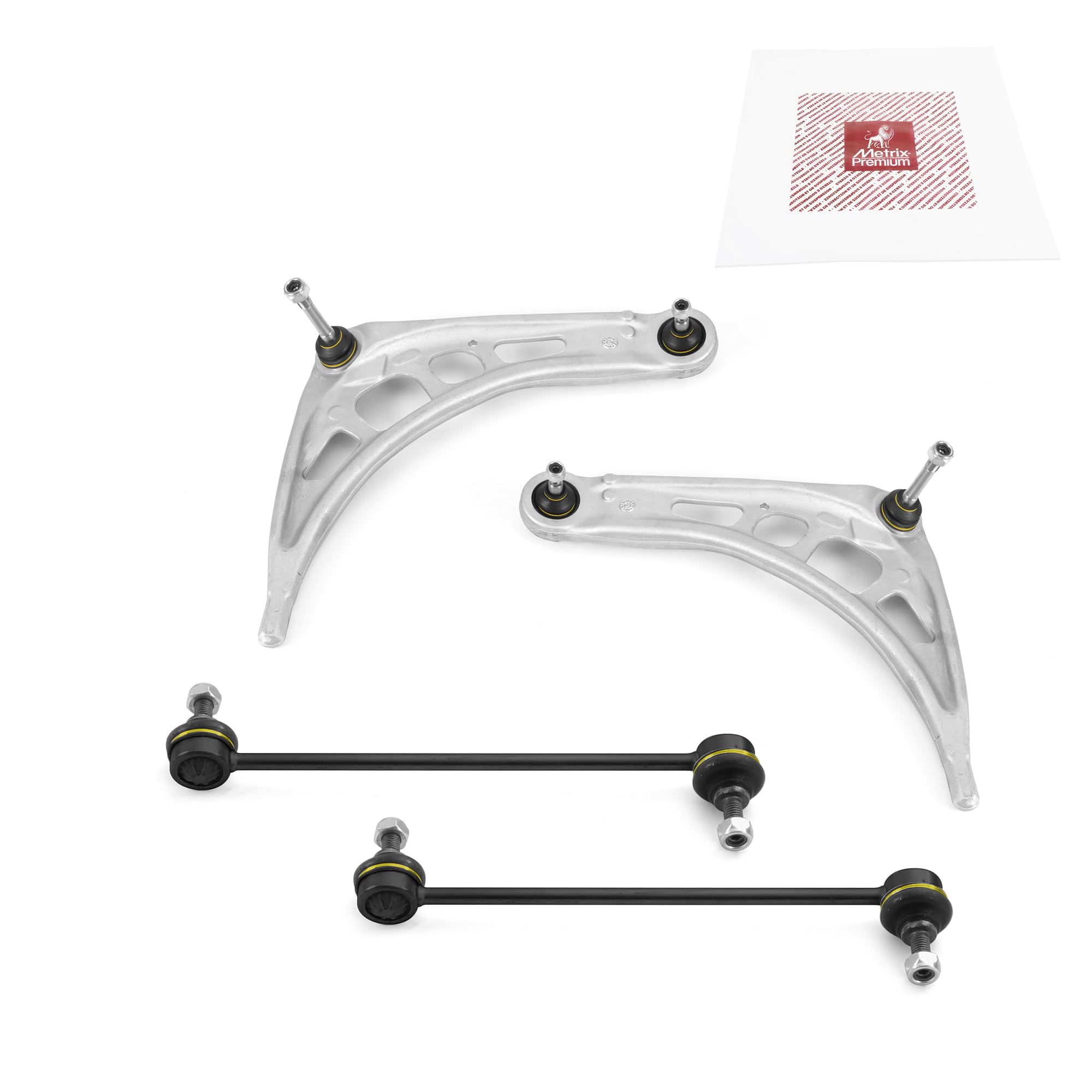 Metrix Premium Chassis Parts - 4 Pc Front Lower Control Arm & Front Sway Bar Stabilizer End Link Kit Fits 03-08 Bmw Z4, 01-05 32