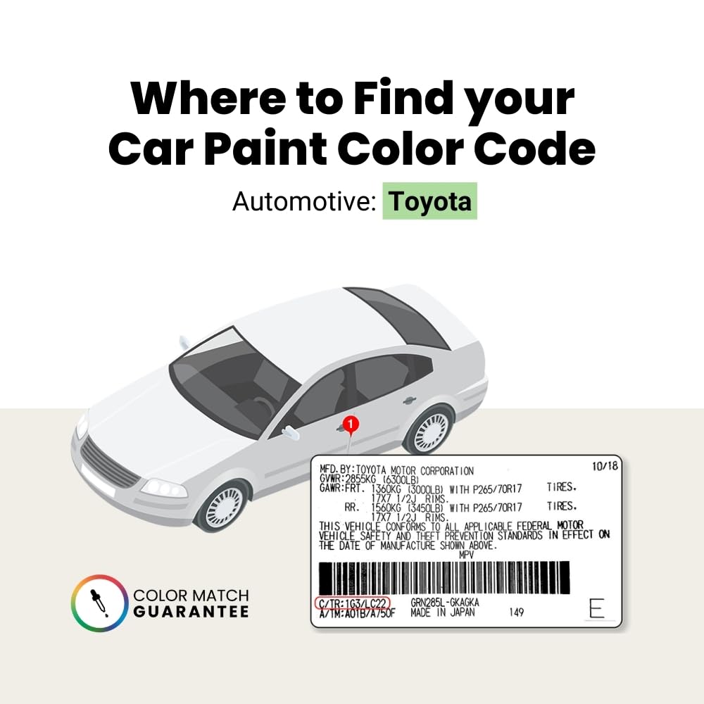 Touchupdirect 040 Super White For Toyota Exact Match Scratch Repair Touch Up Paint - Brush Kit