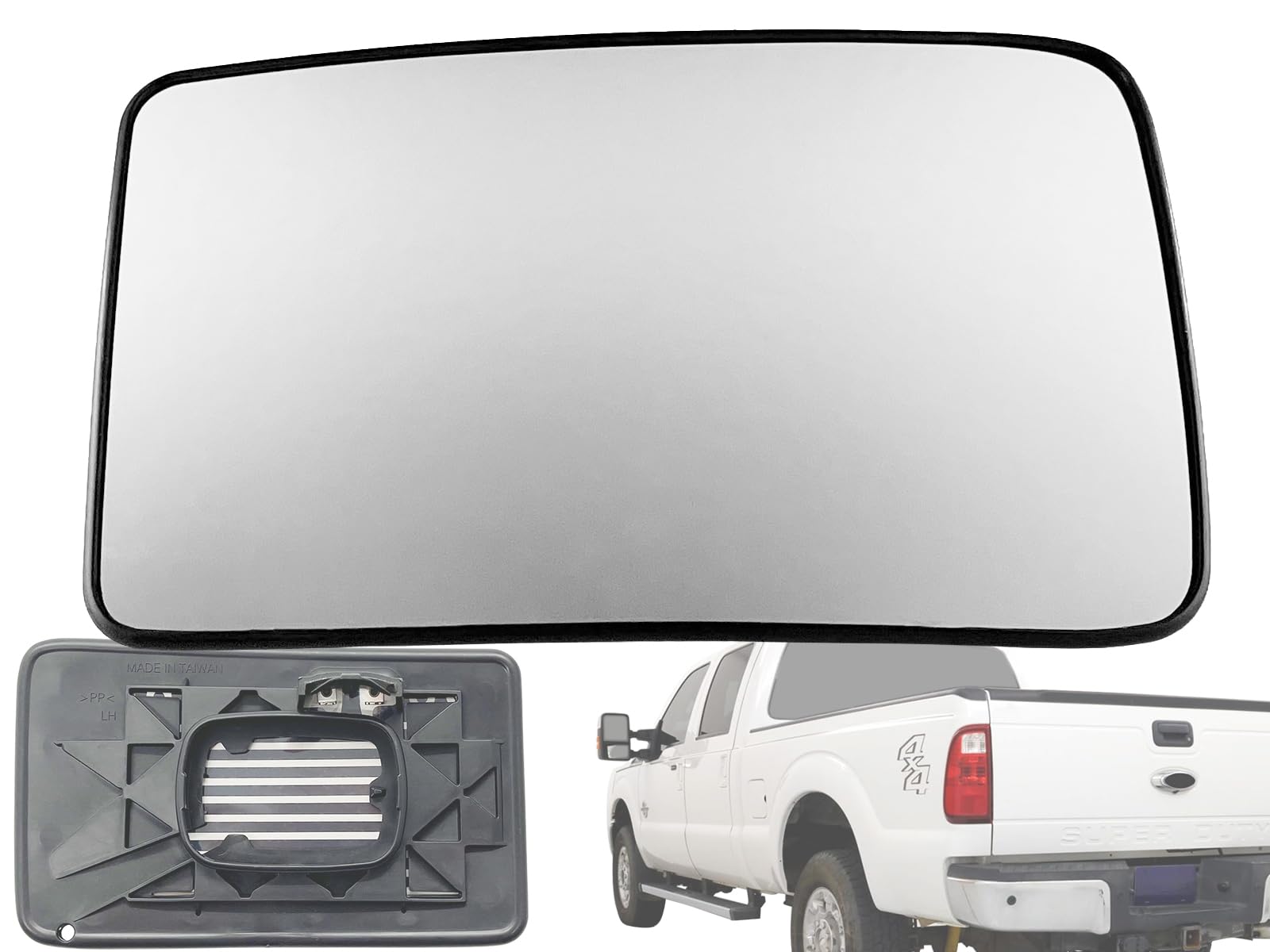 APA Replacement for Towing Mirror Lower Wide View Glass Heated 2009-2012 F Series SUPER DUTY F250 F350 F450 F550 / 2013-2014 F15