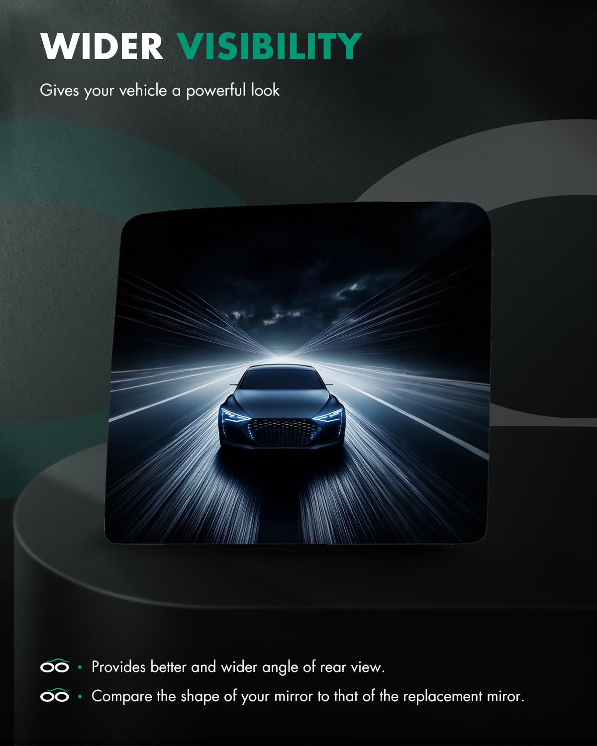 SCITOO Left Side Mirror Glass Compatible with 1999-2016 for Ford F-250 F-350 F-450 F-550 Super Duty 2000-2005 for Ford Excursion