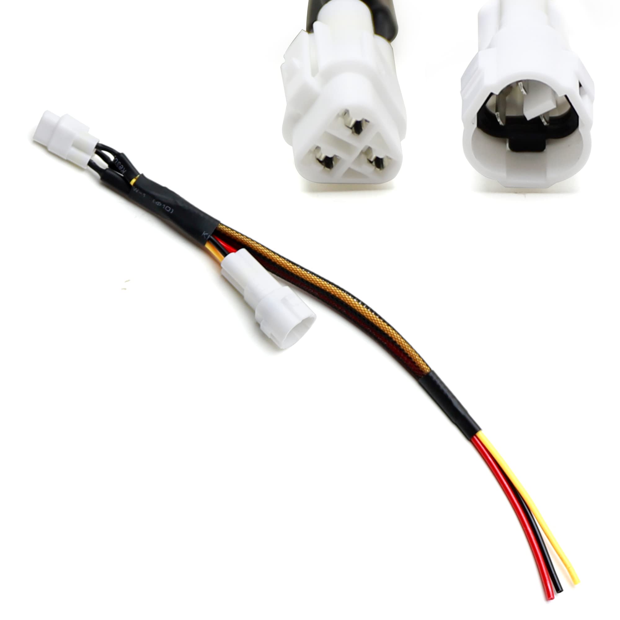 iJDMTOY Front/Rear Light Sumitomo 3-Pin in-line Accessory Power Harness Plug w/ 3-Way Outputs, Compatible with Yamaha ATV UTV Di