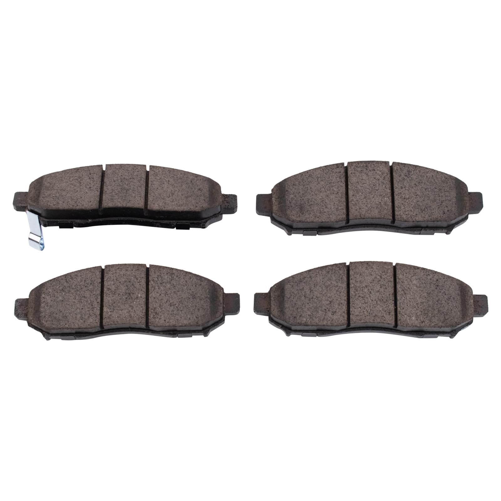 TRQ Front Brake Pads Ceramic Compatible with 2015-2018 Chevrolet City Express 2005-2022 Nissan Frontier 2011-2014 LEAF 2013-2021