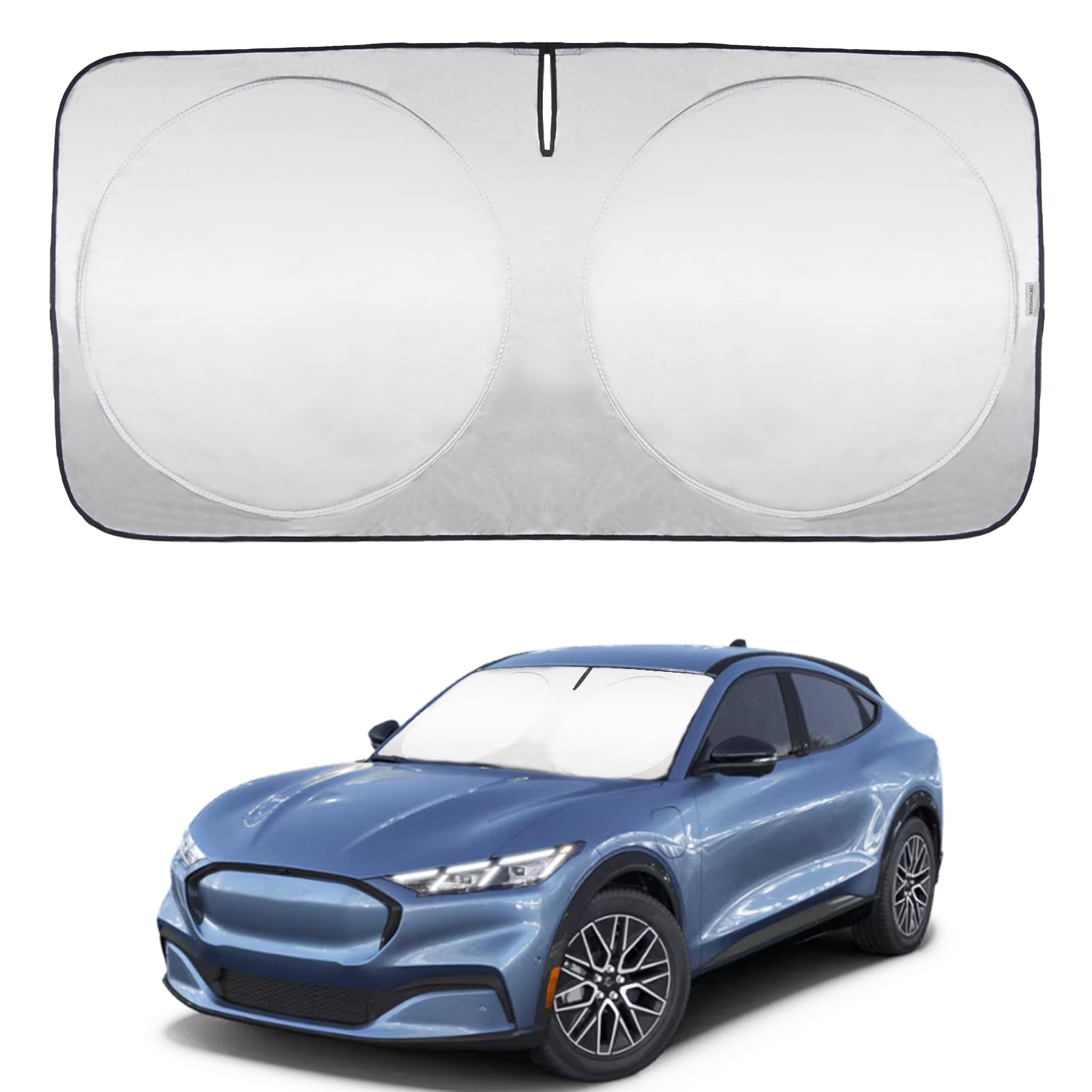 Boodancars For 2024 Mustang Mach-E Windshield Sunshade Sun Shades For 2019-2023 Ford Mustang Mach E 4Door, Custom-Fit Windshield