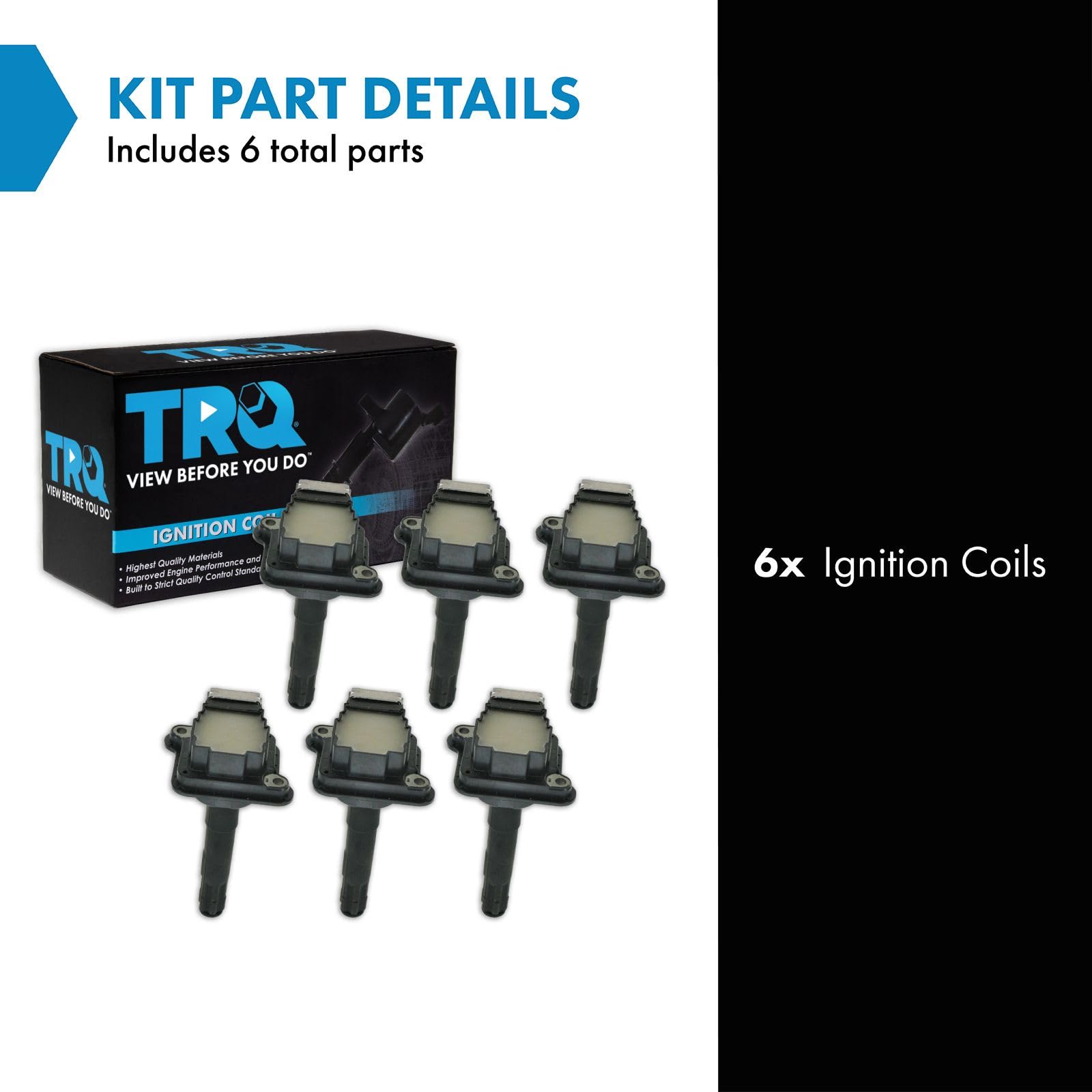 Trq Ignition Coil Set Compatible With 2000-2002 Audi A6 Quattro 2001-2002 Allroad Quattro S4