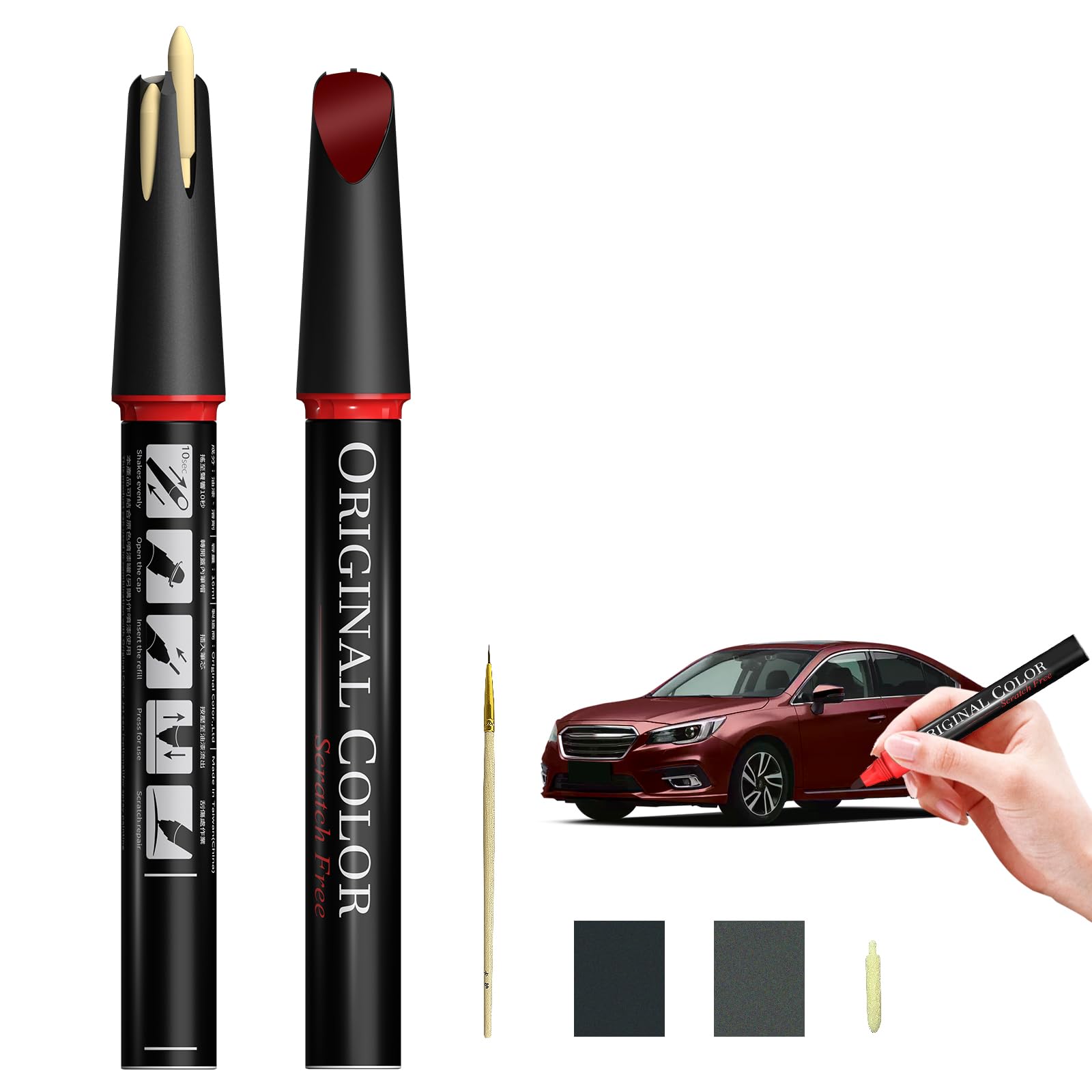 Carhoo M1Y Crimson Red Pearl Compatible with Subaru Exact Match Touch Up Paint Pen