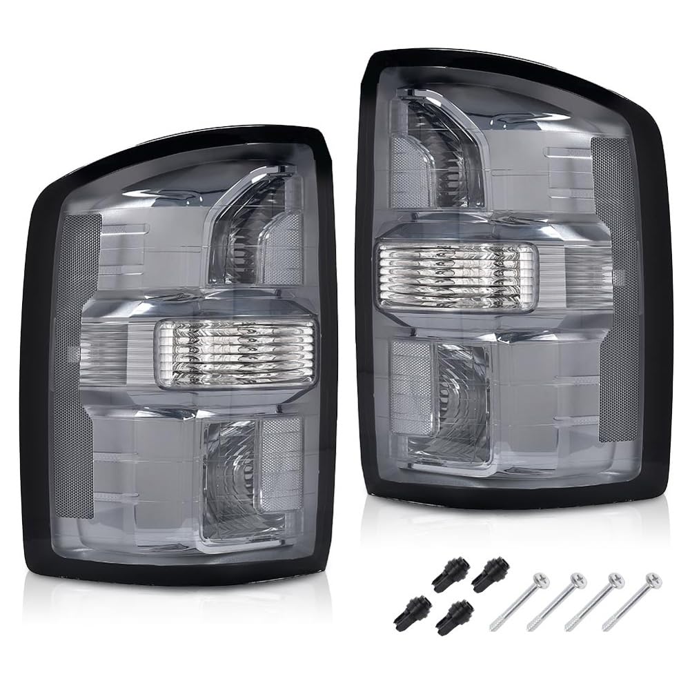 G-PLUS Tail Lights Assembly Compatible with GMC Sierra 1500 2014 2015 2016 2017 2018, Fit GMC Sierra 2500 HD 3500 HD 2015-2019, 