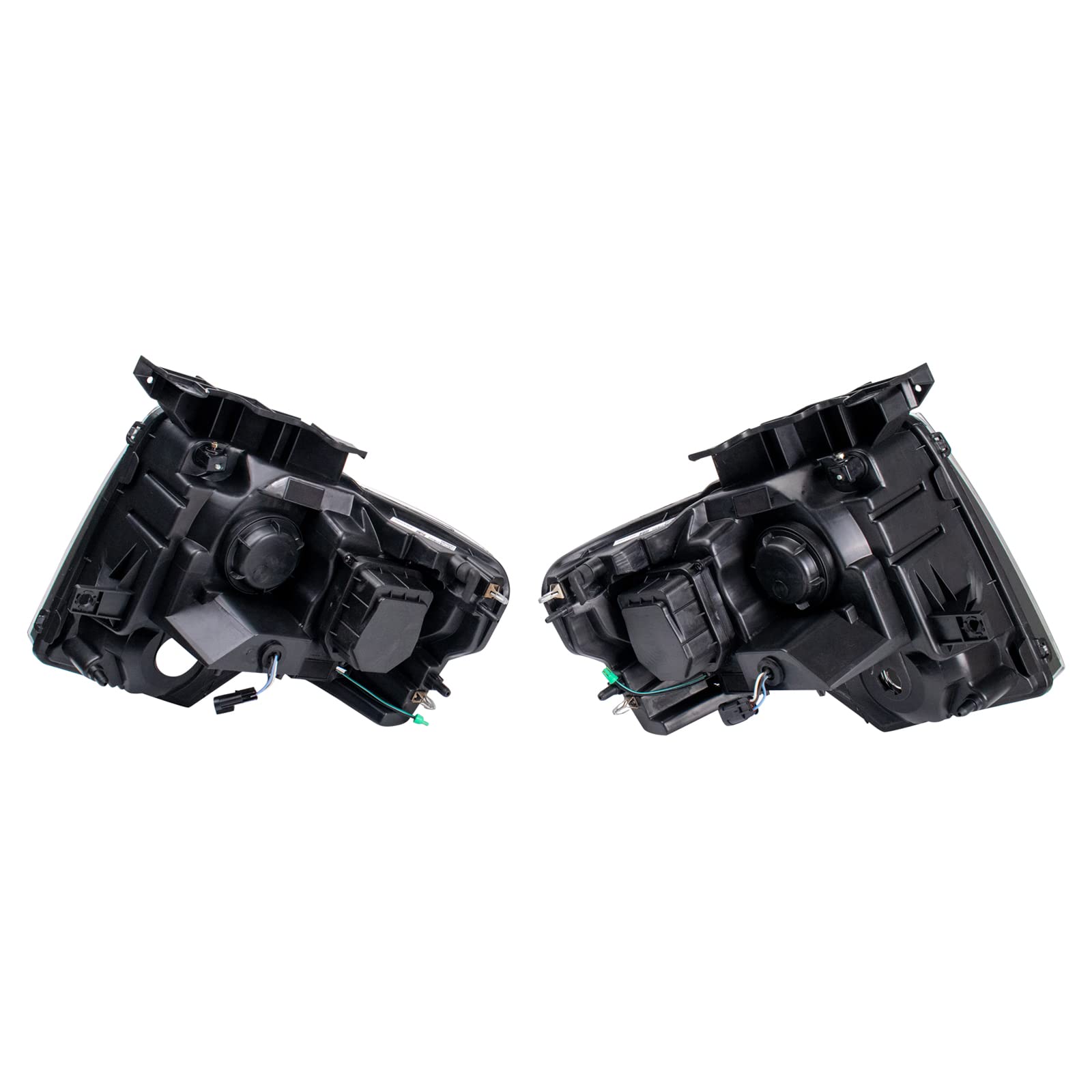 Trq Headlight Assembly Set Headlights Black Background Performance Driver & Passenger Side Fo2502287 Fo2502289 Fo2503287 Fo25032