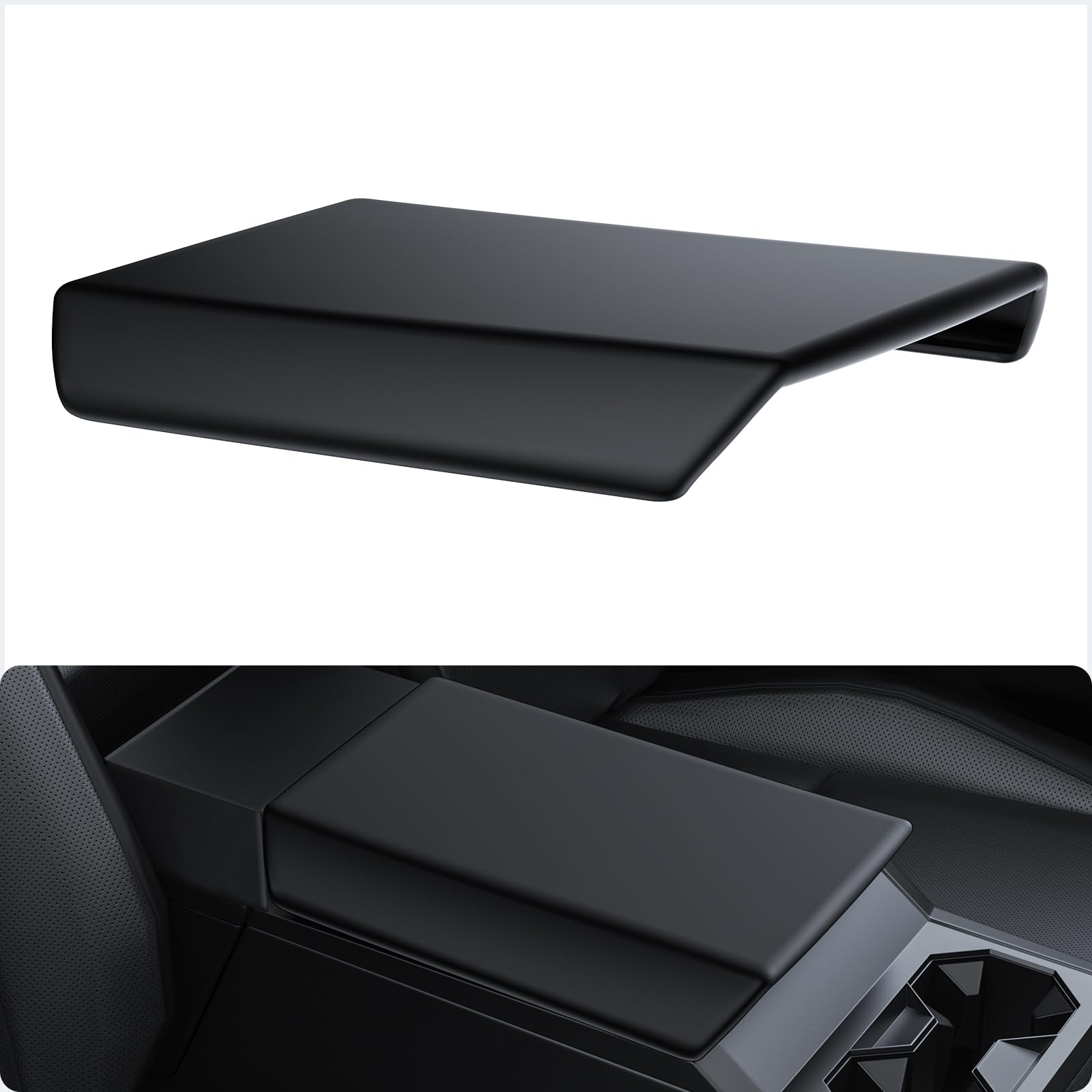 Basenor Armrest Cover For 2024 2025 Tesla Cybertruck Scratch Resistance Center Console Cover Non-Slip Arm Rest Protector Cybertr