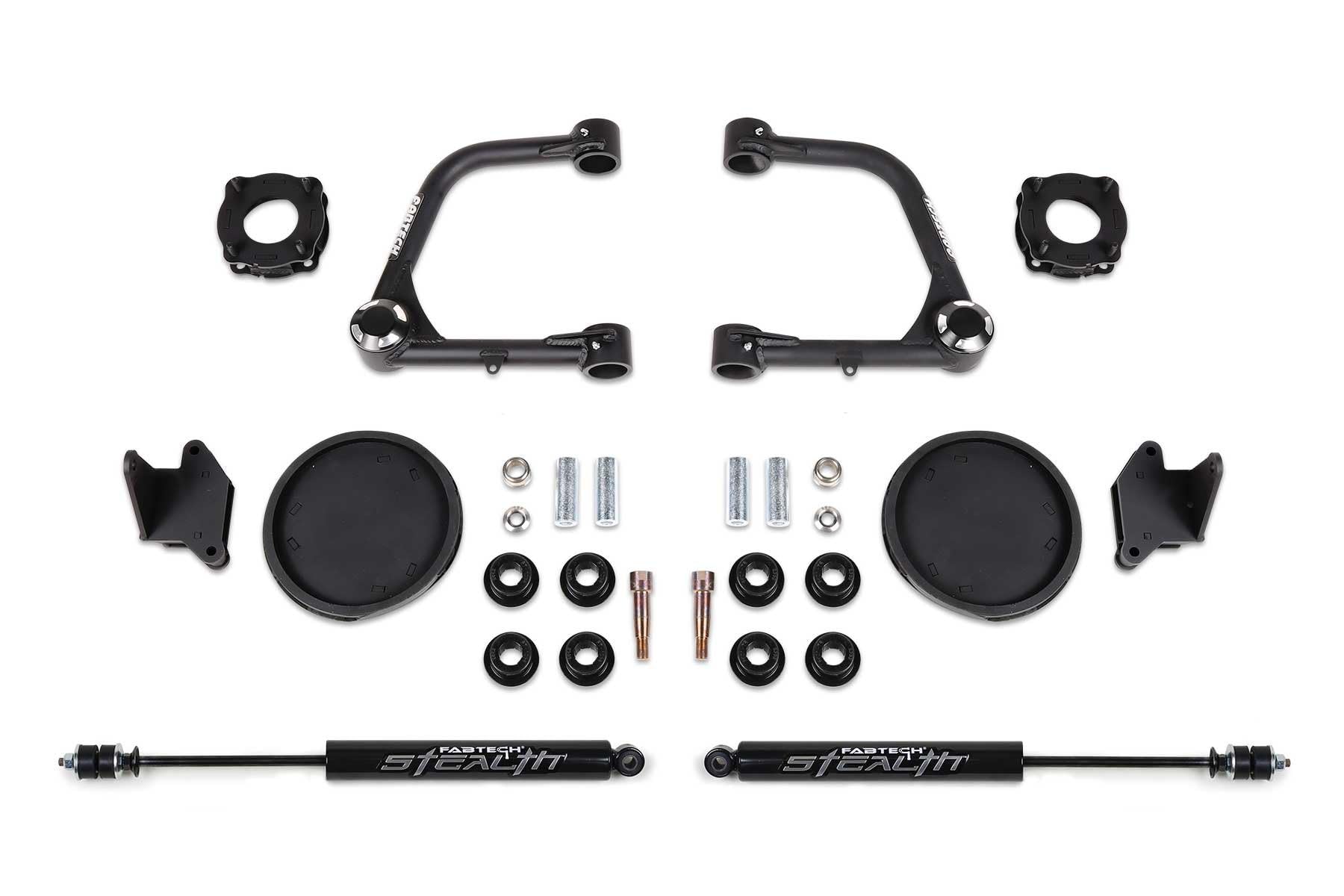 Fabtech 3 Uca Kit W/Uniballs & Fr Shk Spcrs & Rr Coil Spacers & Rr Stealth 2022 Tundra K7086M