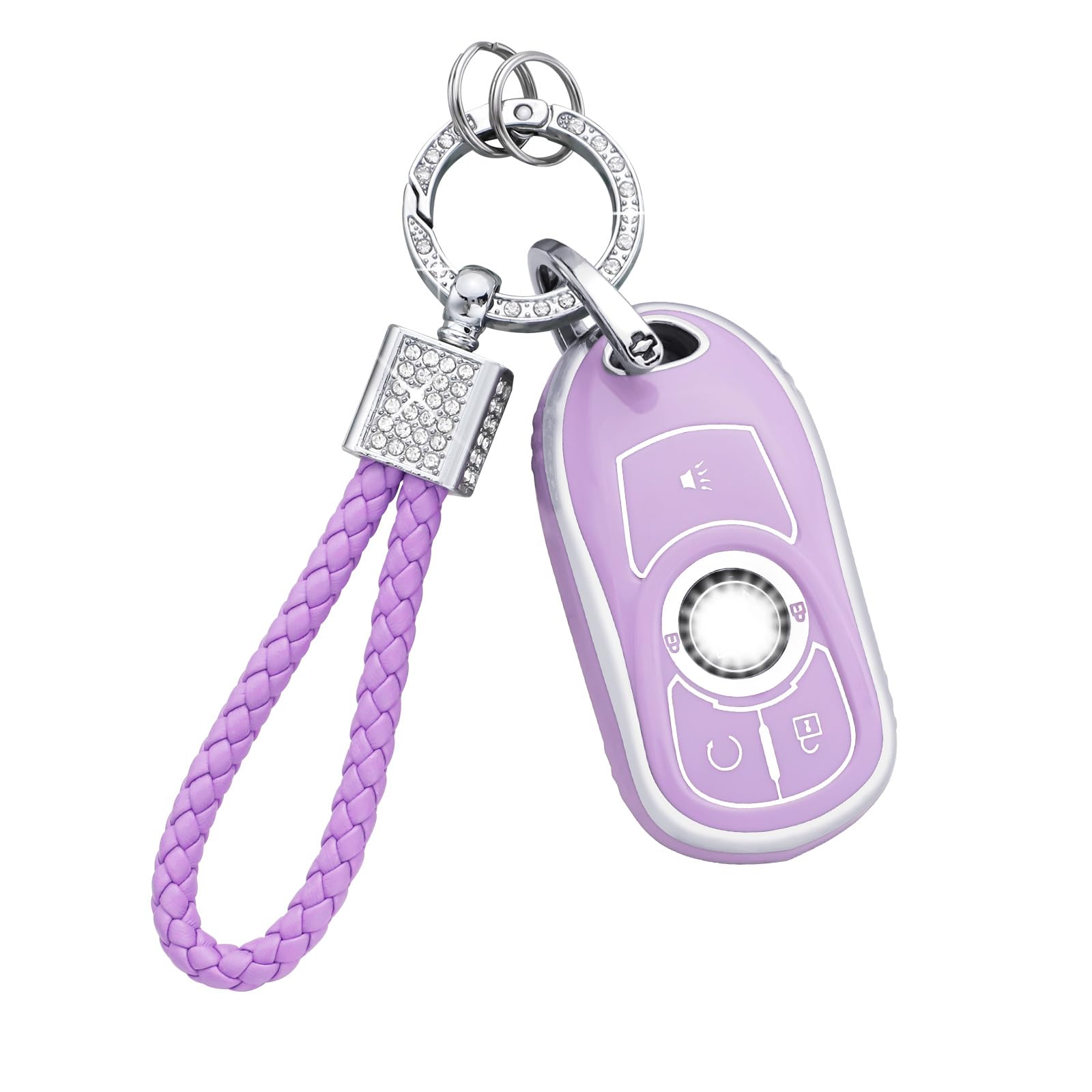PIFOOG Key Fob Cover Fit for Buick Encore GX Envista Regal Sportback 5 Button Car Keys Shell Case Bling Keychain Full Protector 