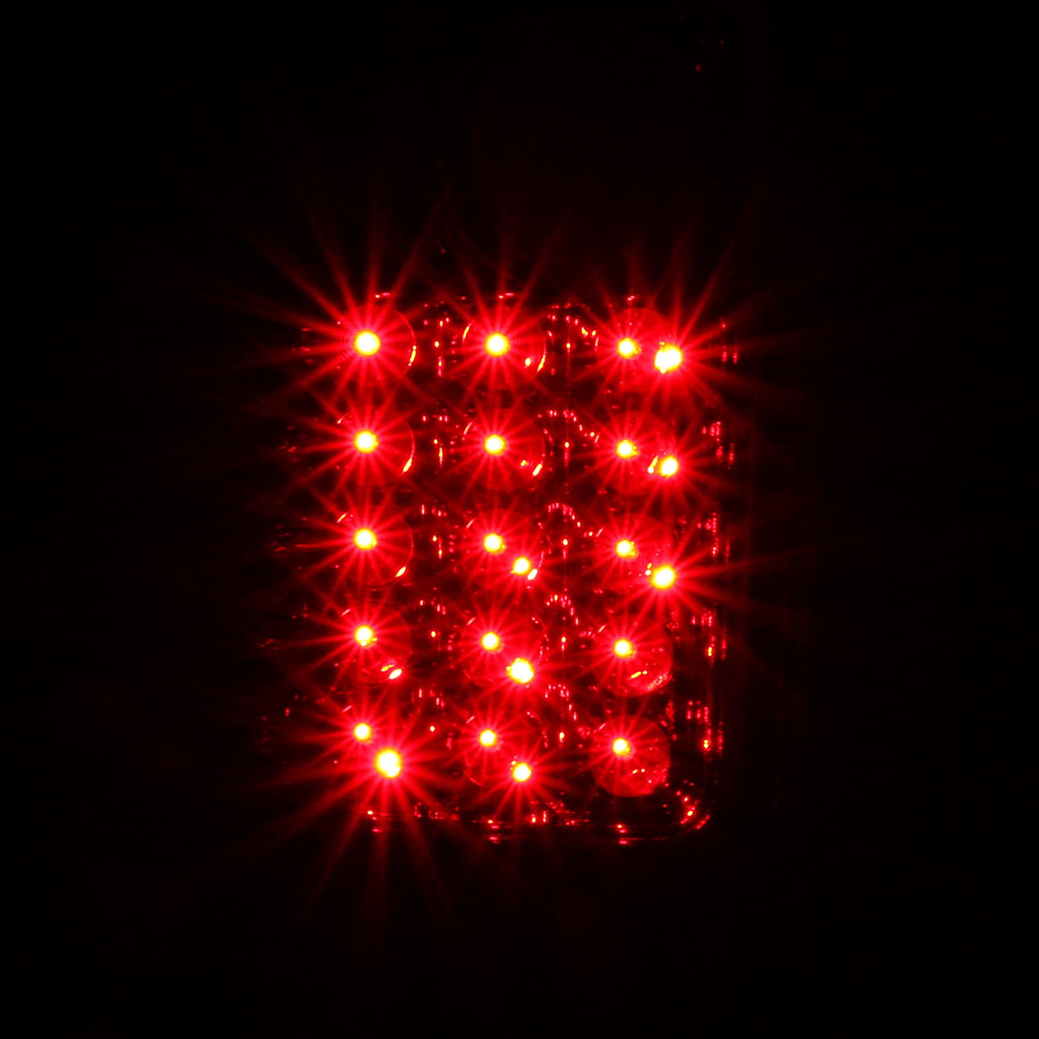 Spec-D Tuning Red Clear Lens LED Tail Lights Compatible with 2008-2016 Ford SuperDuty F250 F350 F450 F550 Left + Right Pair Assembly