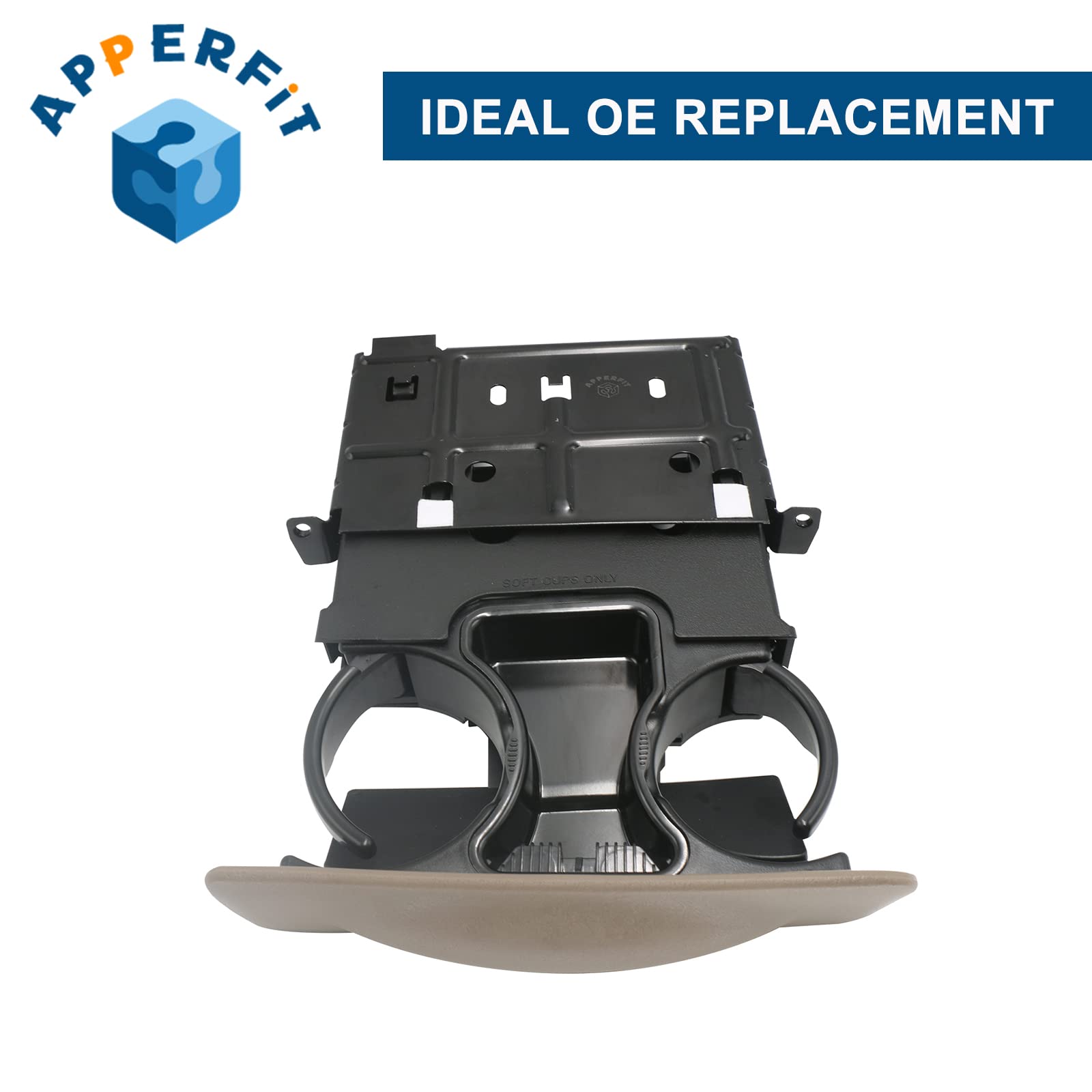 Apperfit In Dash Cup Holder For 1999-2004 Ford F250 F350 F450 F550 Super Duty Truck 2000-2004 Excursion Tan Replaces Yc3Z-251356