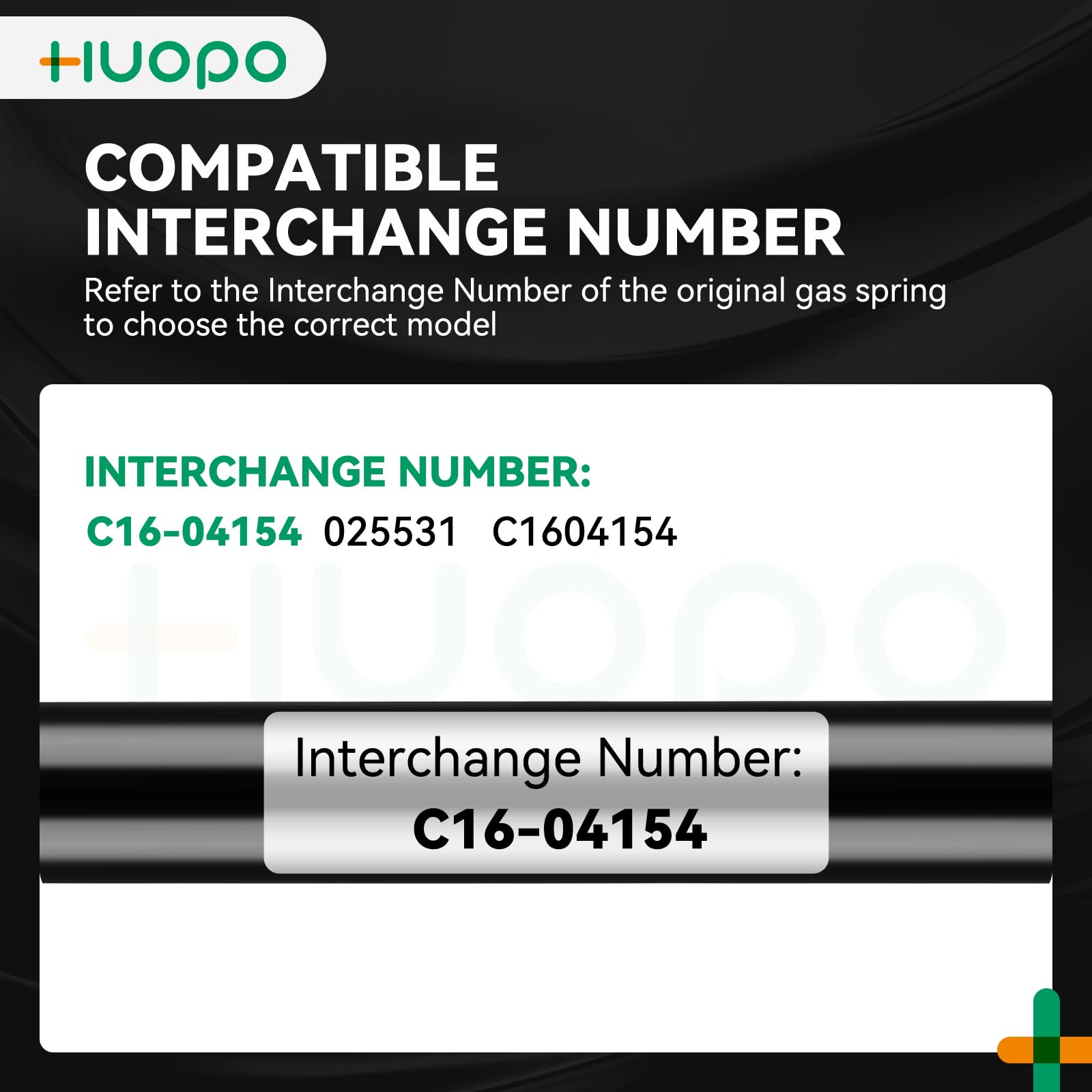 HUOPO C16-04154 15 Inch 24 lb/107 N Gas Struts Shocks 15'' Lift Support for Snugtop Leer Camper Shell Topper Rear Windows Door T
