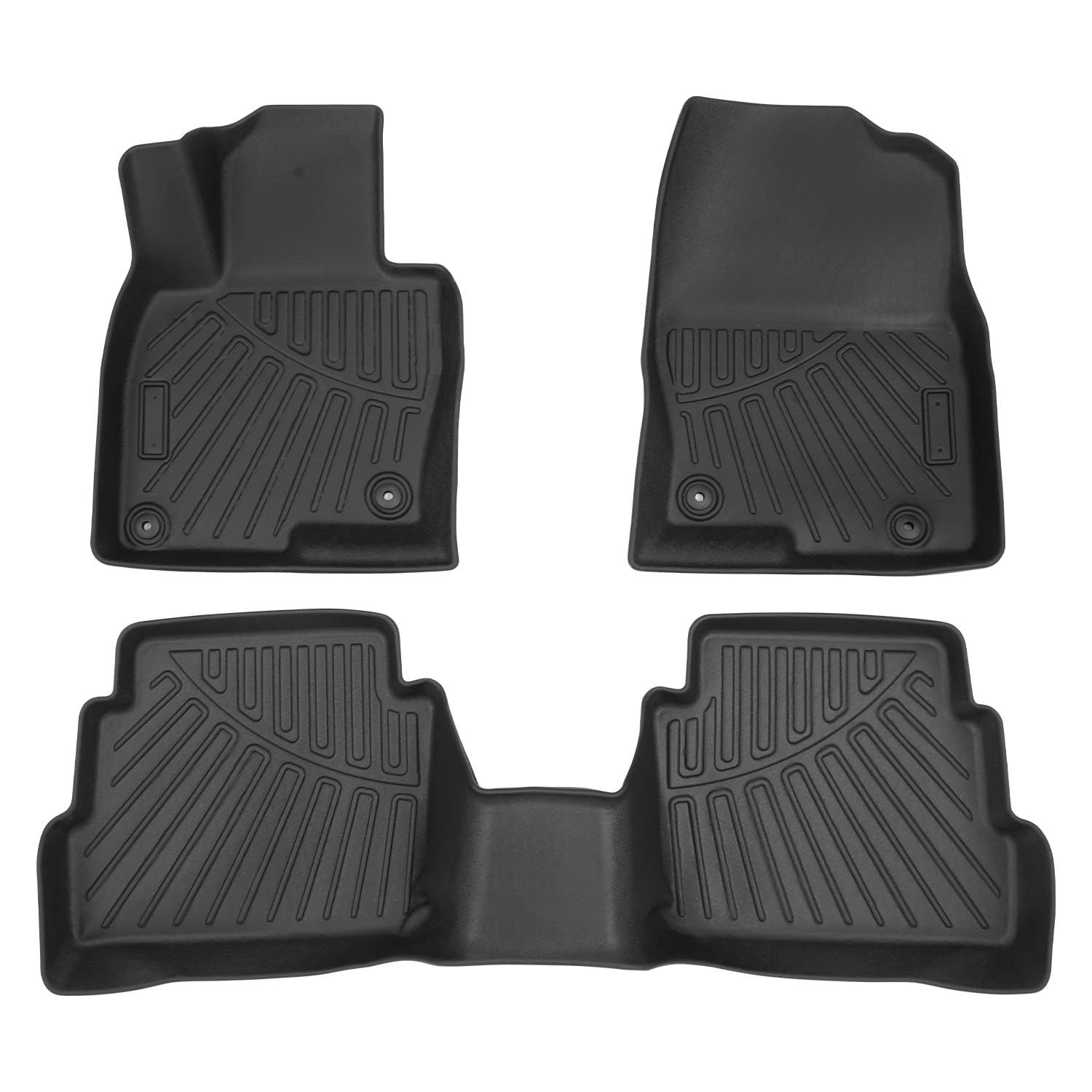 Forccord Custom Fit For Floor Mats Honda Pilot 2025 2024 2023 All Weather Protection Tpe Black Heavy Duty Waterproof Car Mats 3