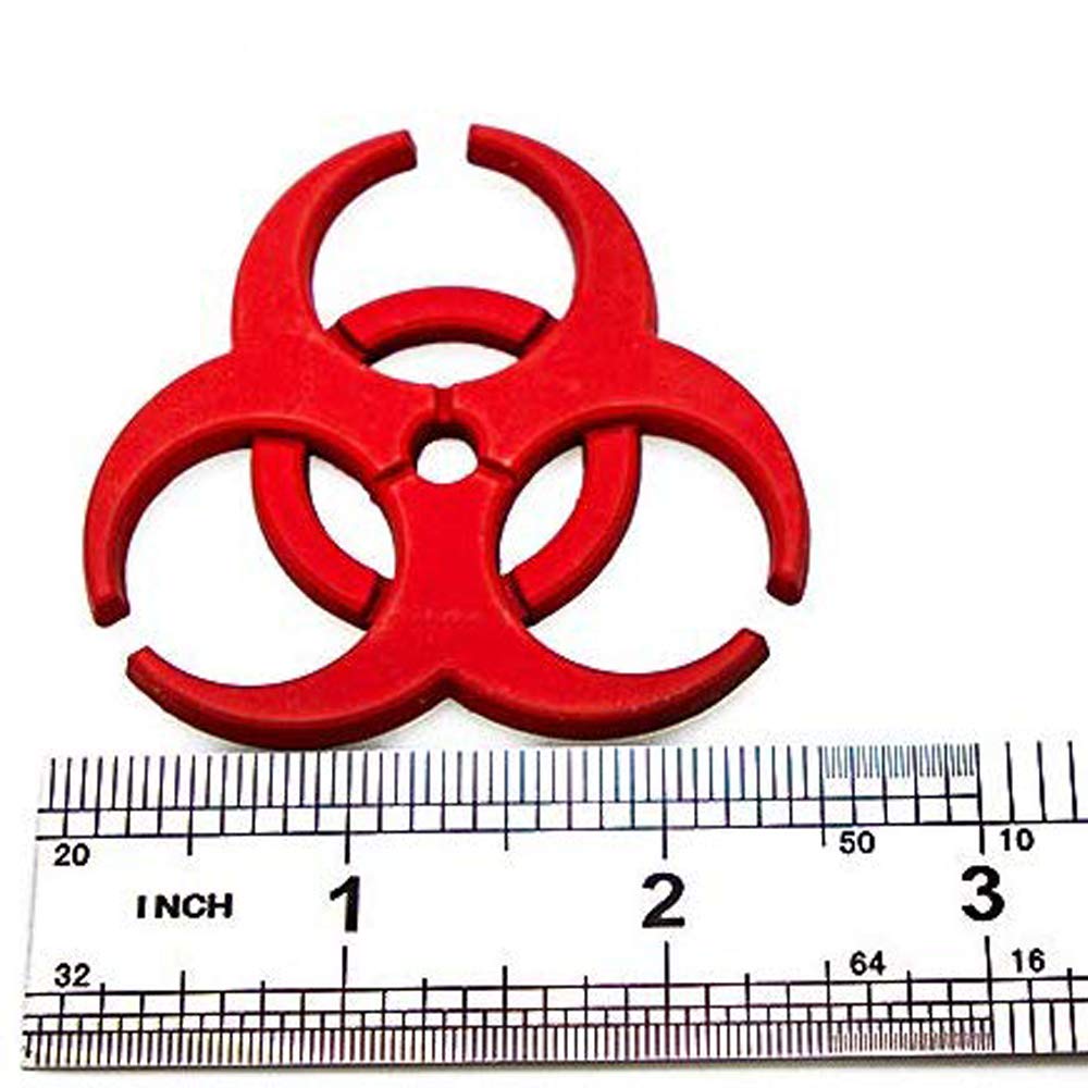 Hinscr 3D Metal Badge Car Emblem Protection Umbrella Biochemical Modification Emblem Car Motorcycle Decal Emblem (Red)