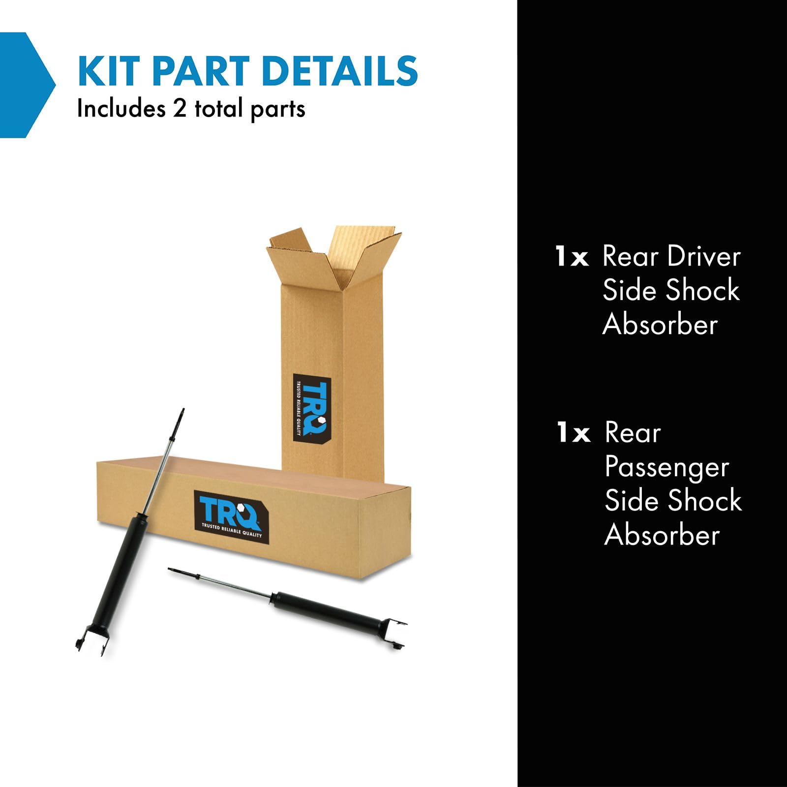 Trq Rear Shock Absorber Set Compatible With 2003-2006 Infiniti G35