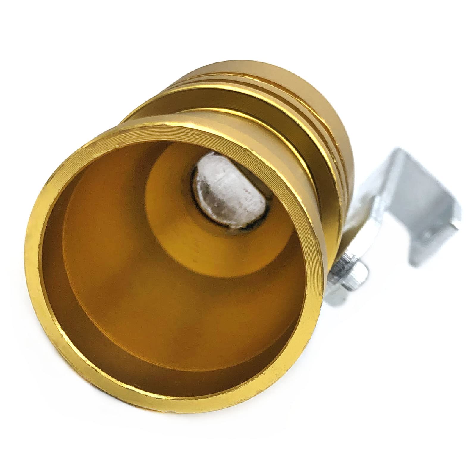 DEVMO 2pcs XL Size Aluminum Alloy Universal Turbo Sound Exhaust Muffler Pipe Whistle Car Roar Maker (XL-Gold)