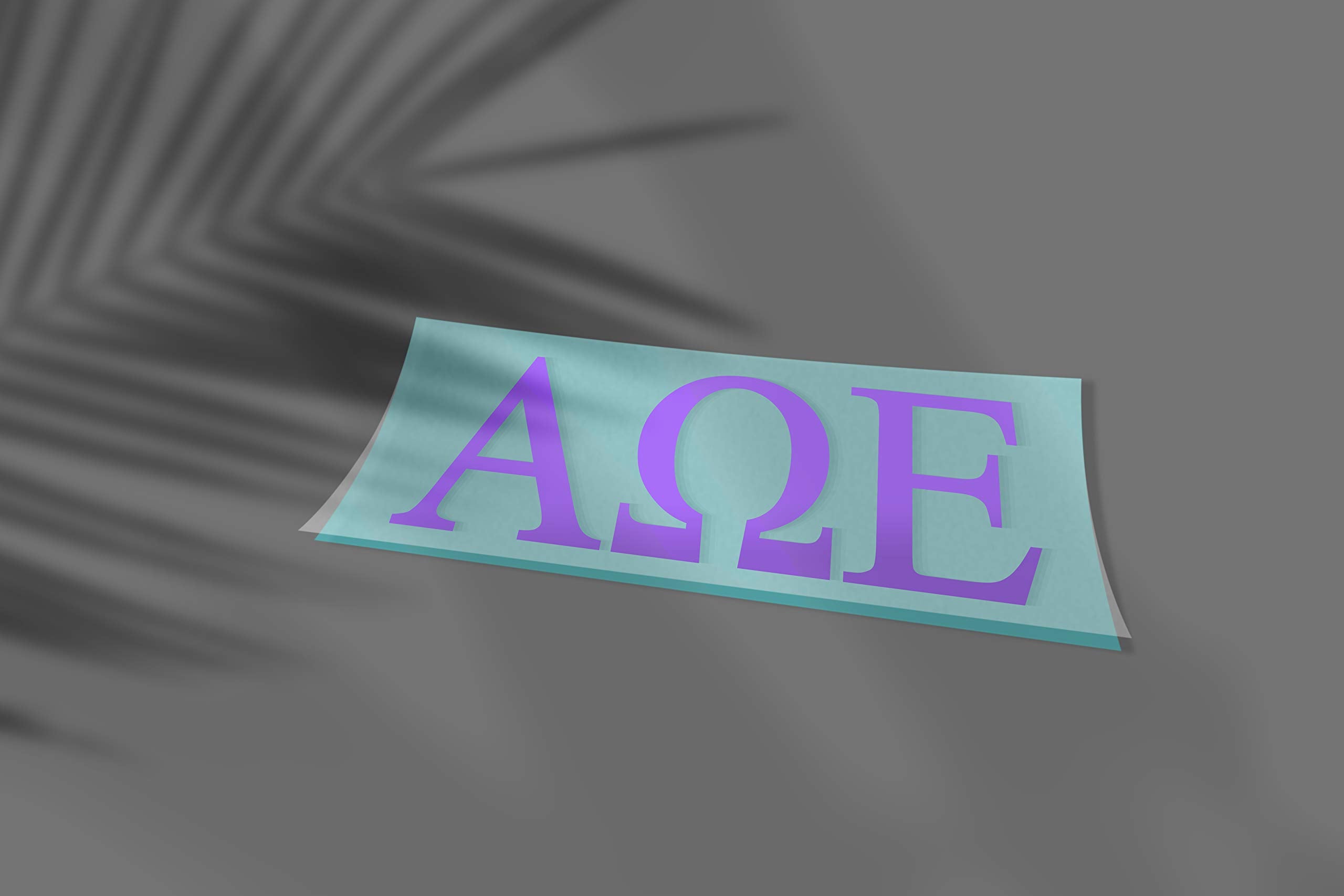 Pro-Graphx Alpha Omega Epsilon Greek Sorority Sticker Decal, 2.5 Inches Tall, Lilac