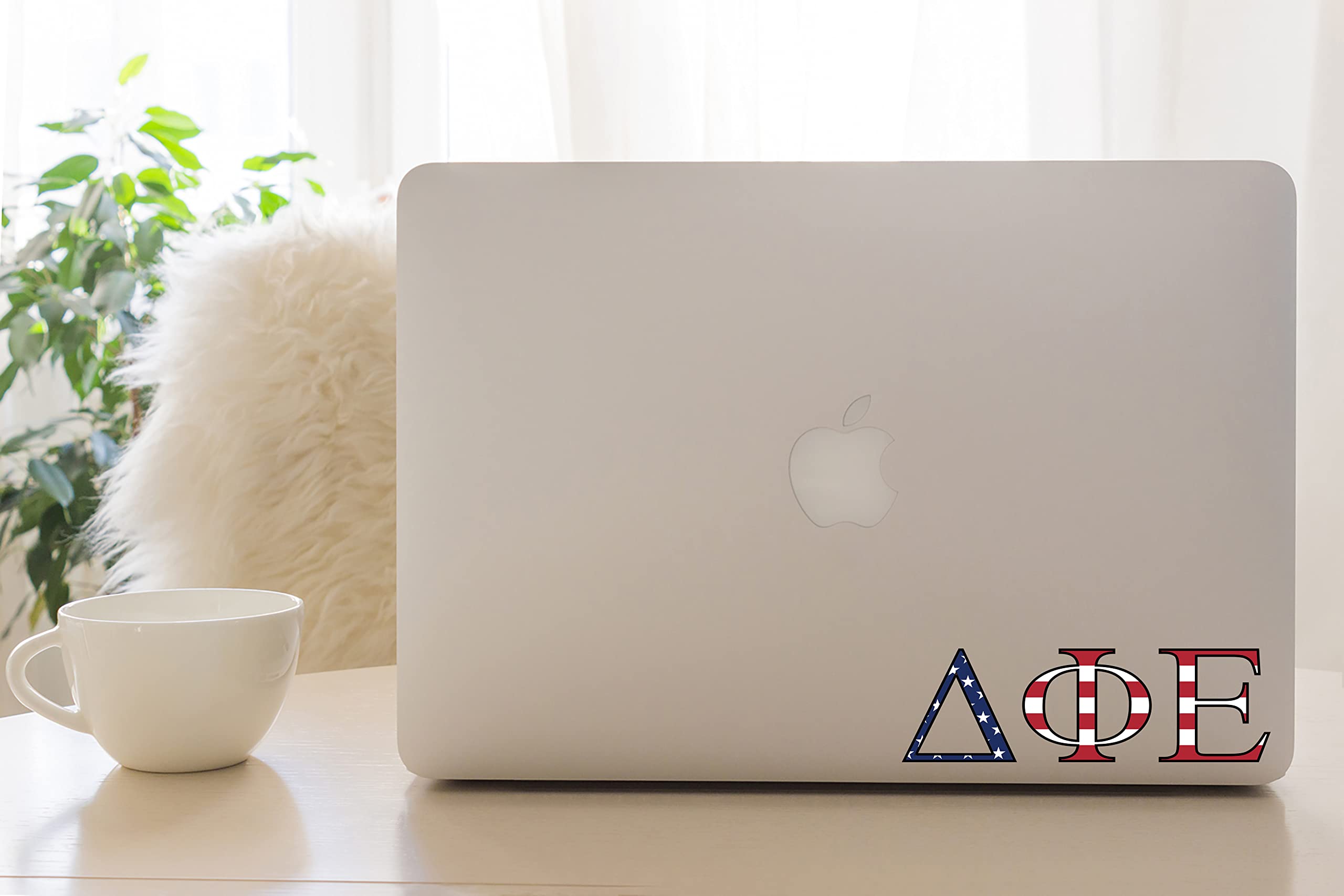 Pro-Graphx Delta Phi Epsilon Greek Sorority Sticker Decal, 2.5 Inches Tall, Sky Blue