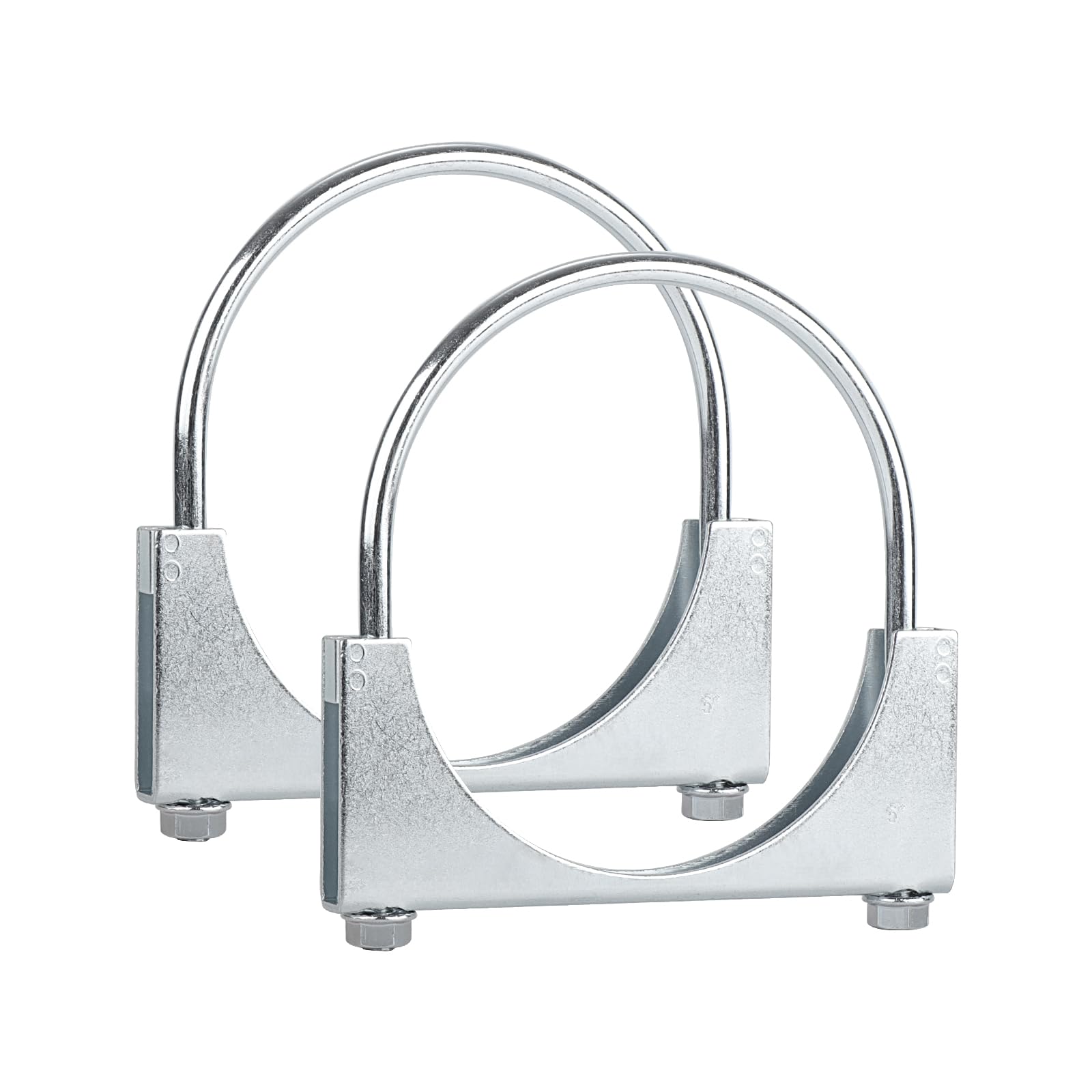 Lcgp 5'' Heavy Duty U Bolt Clamps Saddle Type Anti-Corrosion 2 Pack Muffler Clamps