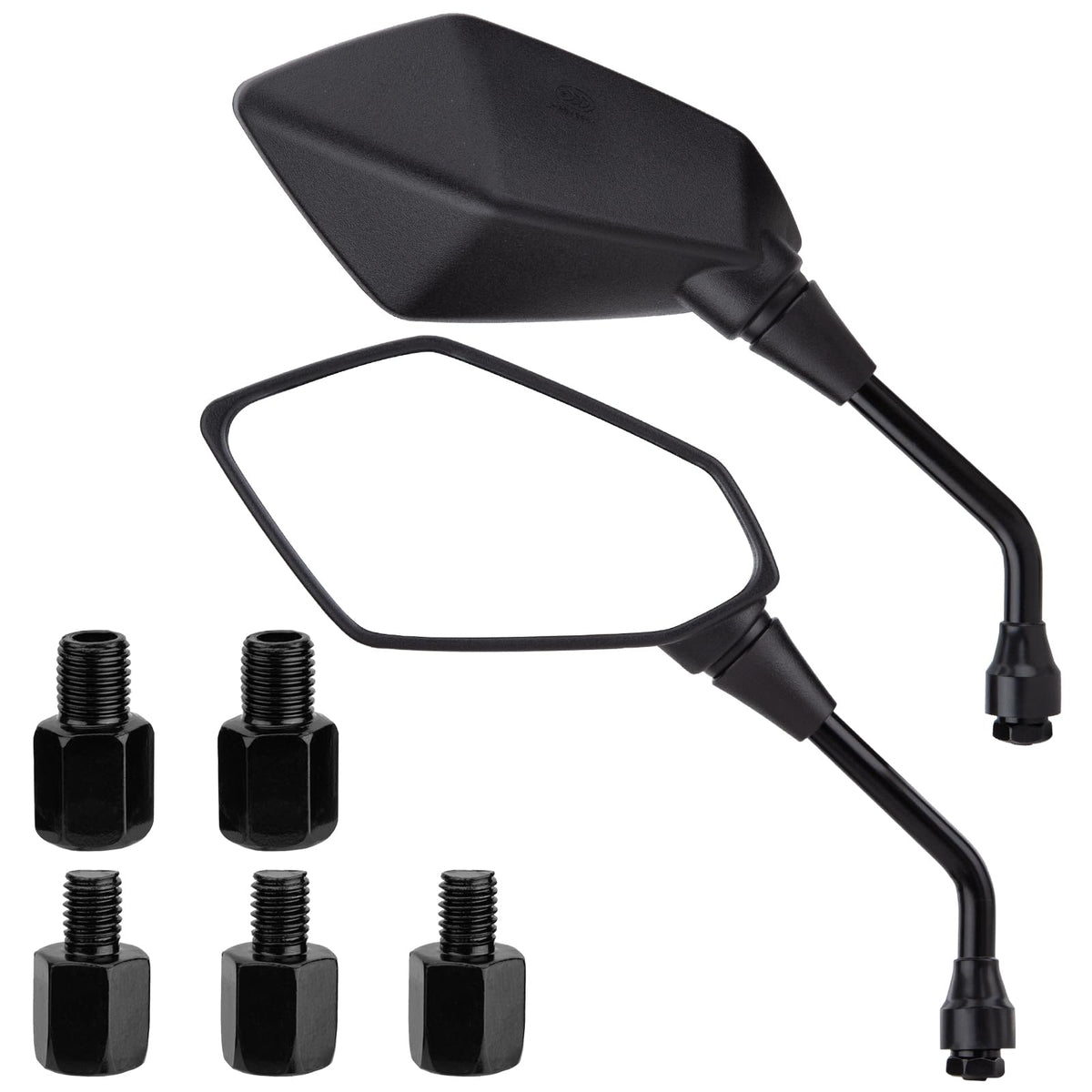 Cicmod Motorcycle Rear View Side Mirrors With M8 M10 Threaded Bolts For Motorcycle, Scooter, Atv, Dirt Bike, Cruiser