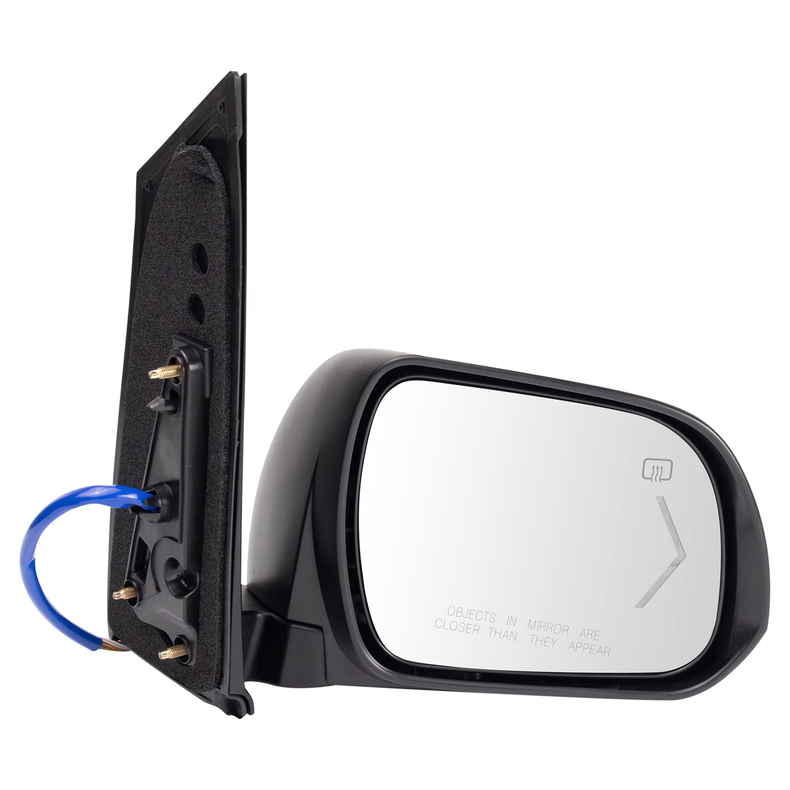Trq Right Mirror With Heat Power Folding With Mirror Turn Signal Passenger Side Compatible With 2011-2012 Toyota Sienna To132128