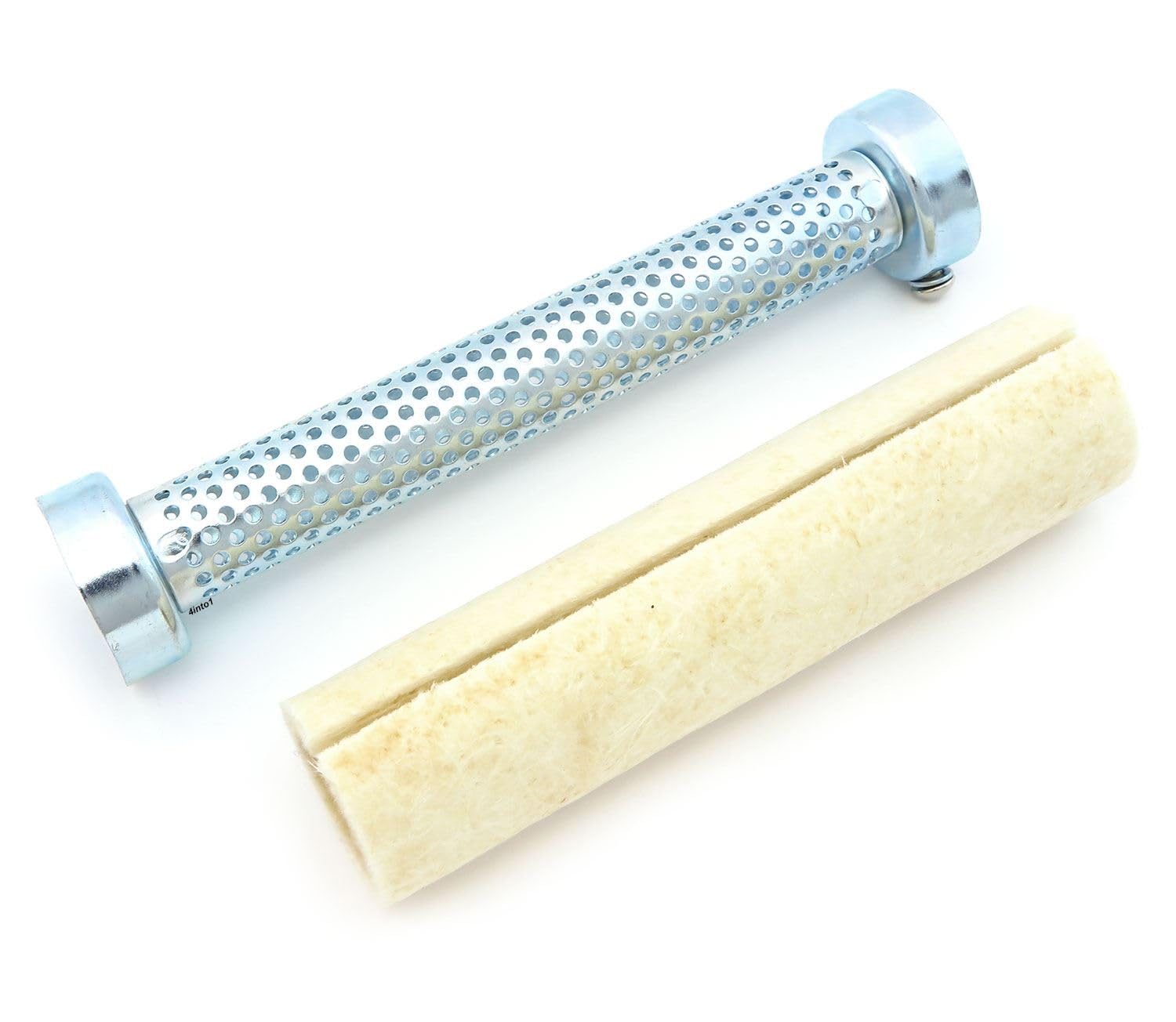 Universal Motorcycle Steel Baffle With Packing - Baffle Diameter 1.6' - Length 8' - For 1.75' Outer Dimension Pipe